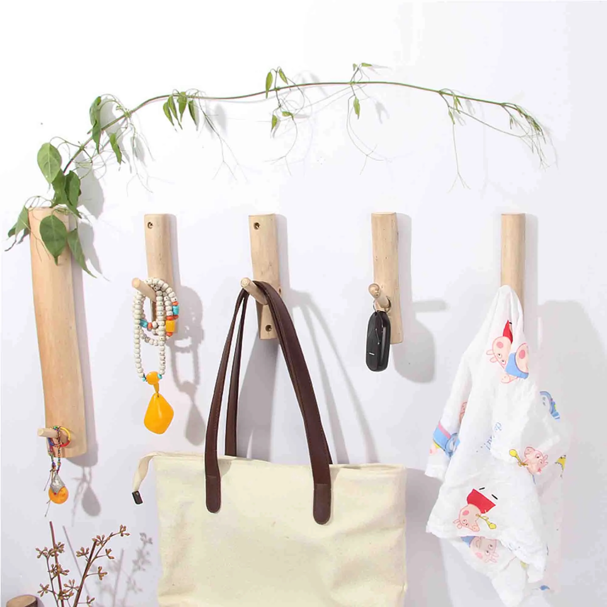 Real Wooden Tree Branch Wall Hook 3