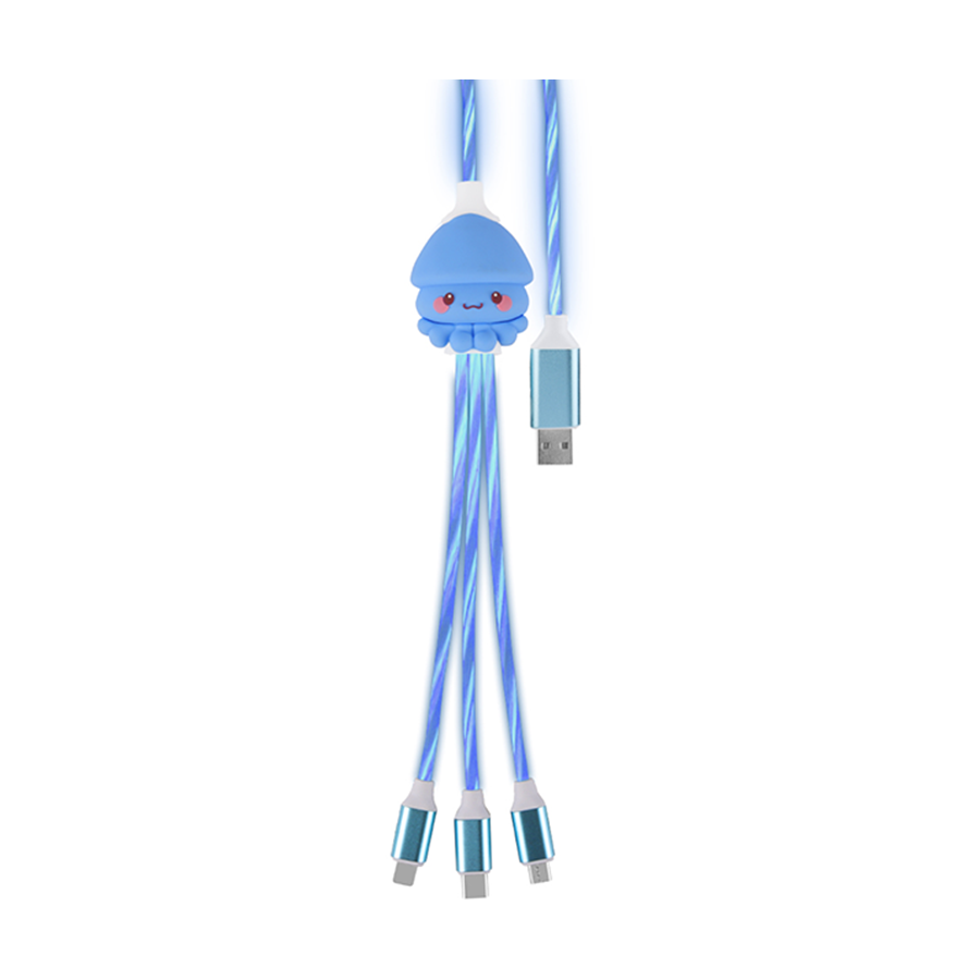 Light-Up 3-in-1 Charging Cable with Optional Custom PVC Head 8