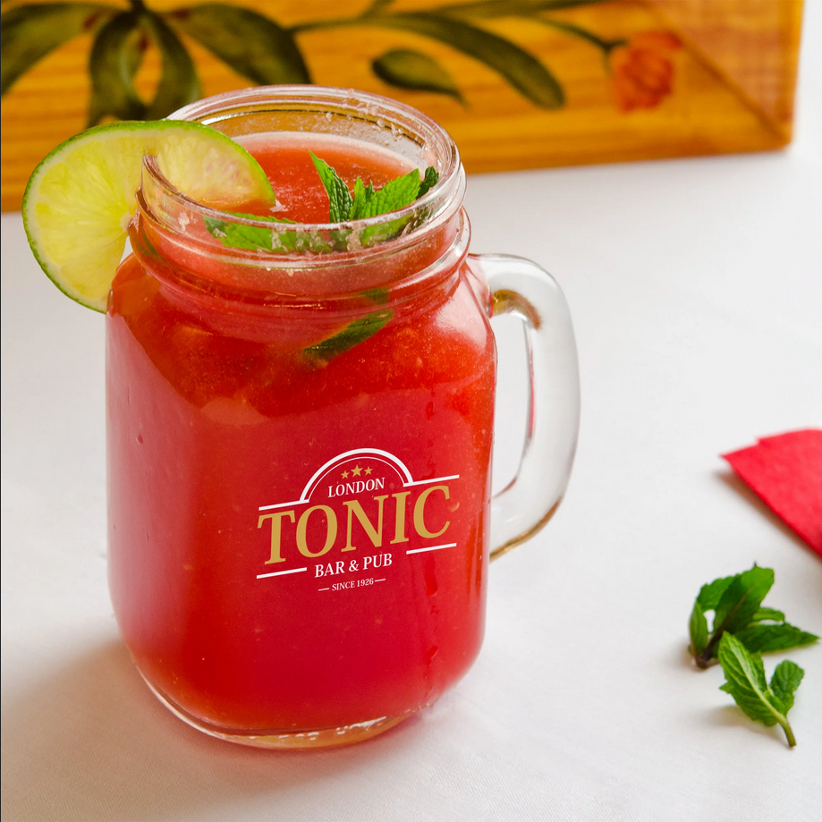 16 oz Handled Mason Drinking Jar