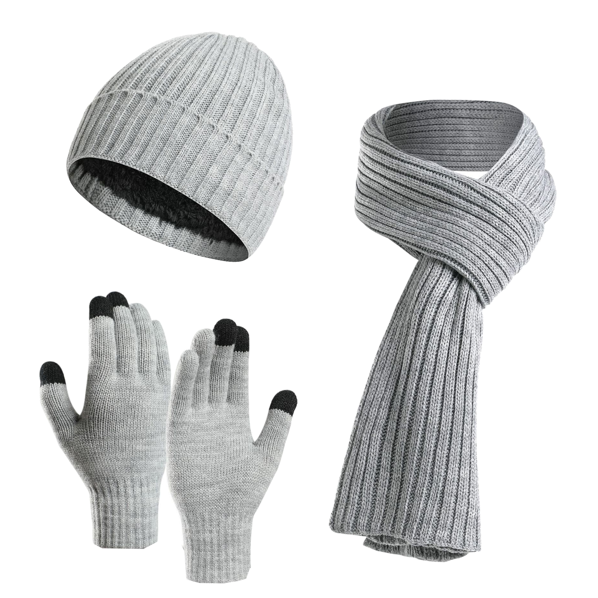 Warm Acrylic Gloves Hat And Scarf Set 7