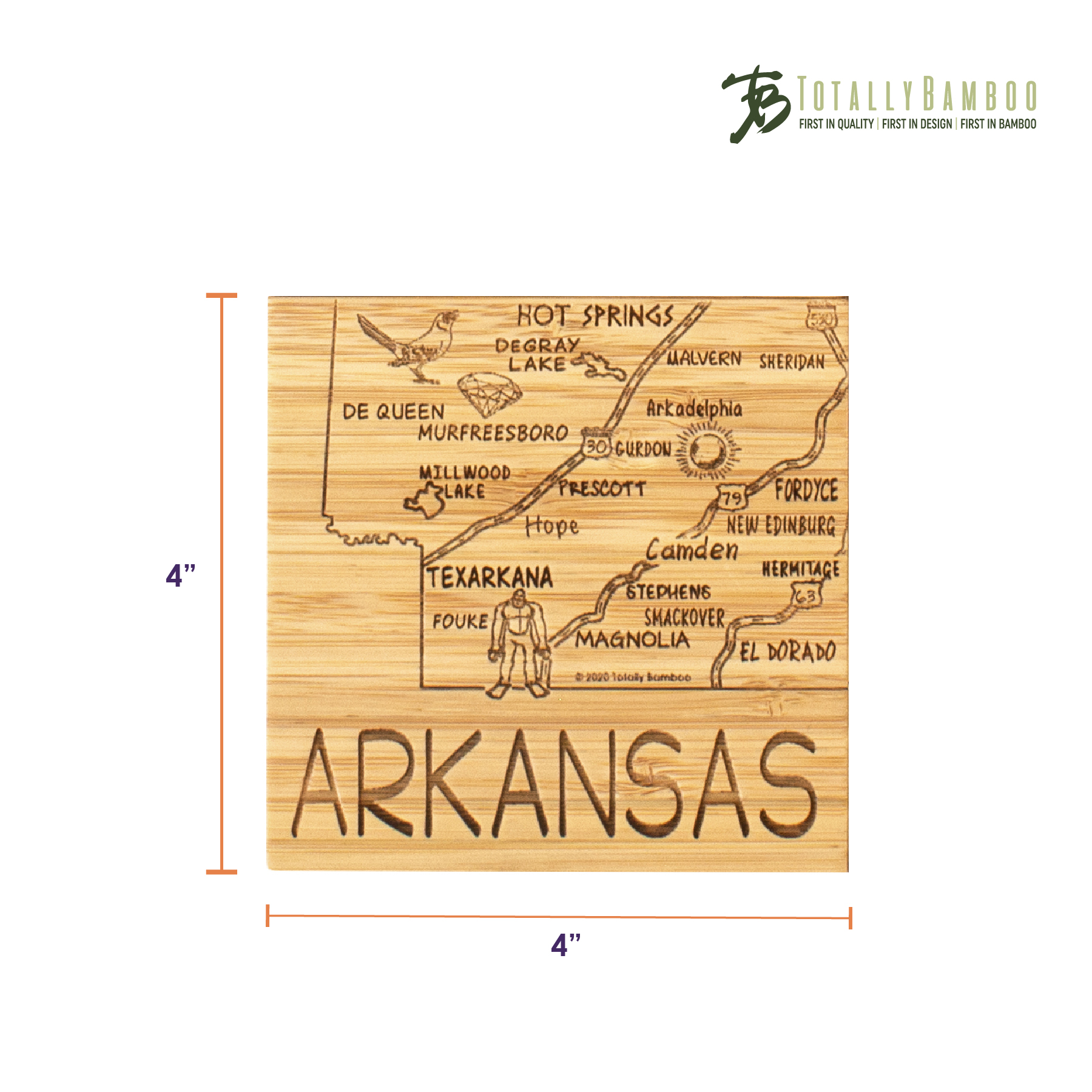 Arkansas Puzzle Coaster Set 4