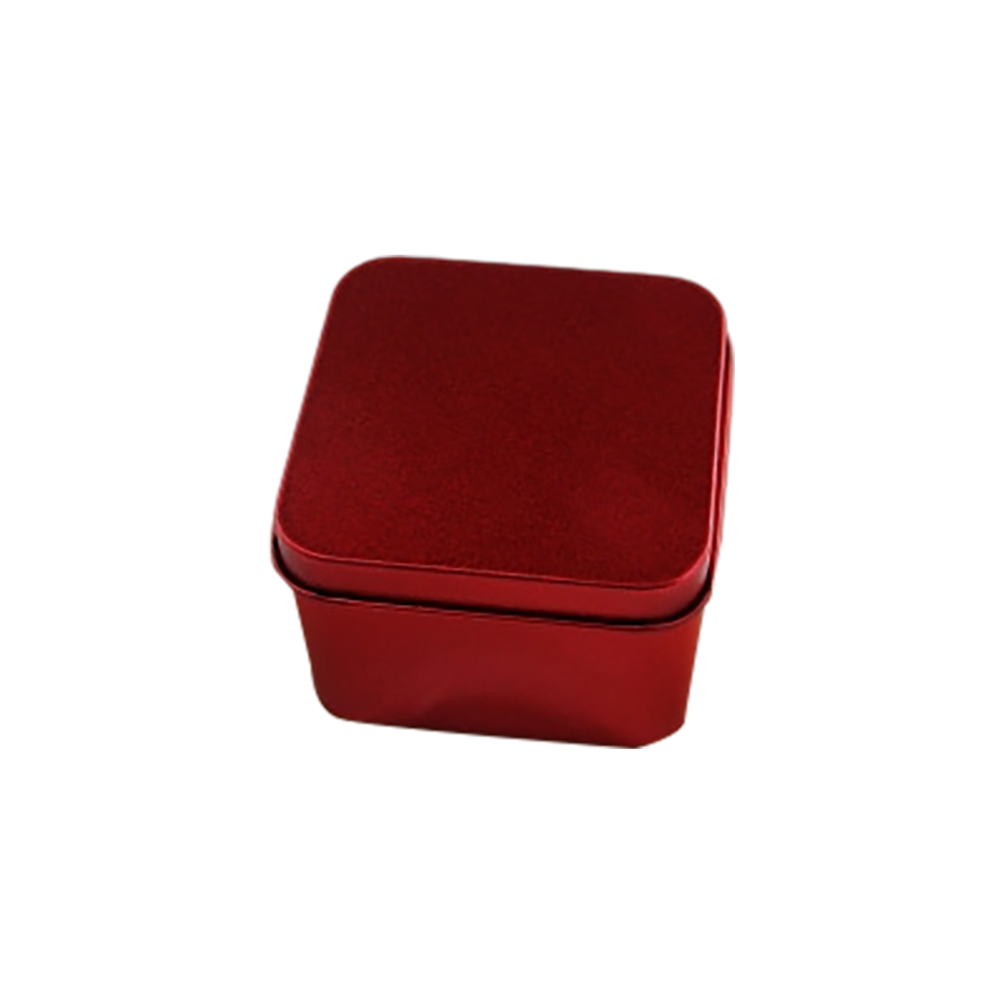 Square Metal Tin Storage Container With Secure Lid 3.35" 3