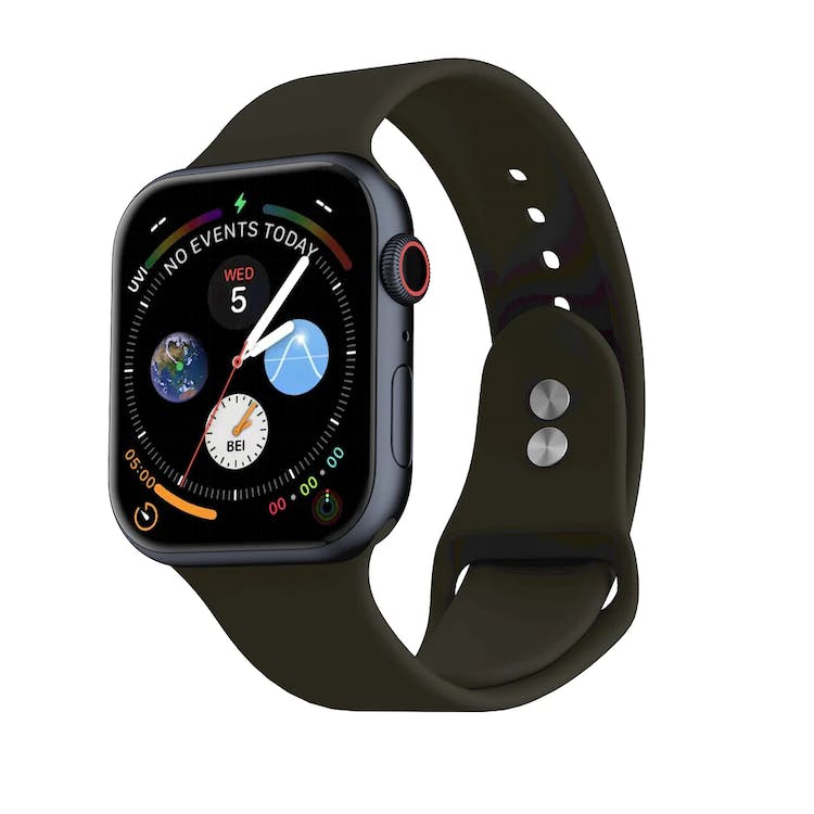 Apple Watch Dual Clasp Bands - Cocoa Silicone 42mm/44mm/45mm 1