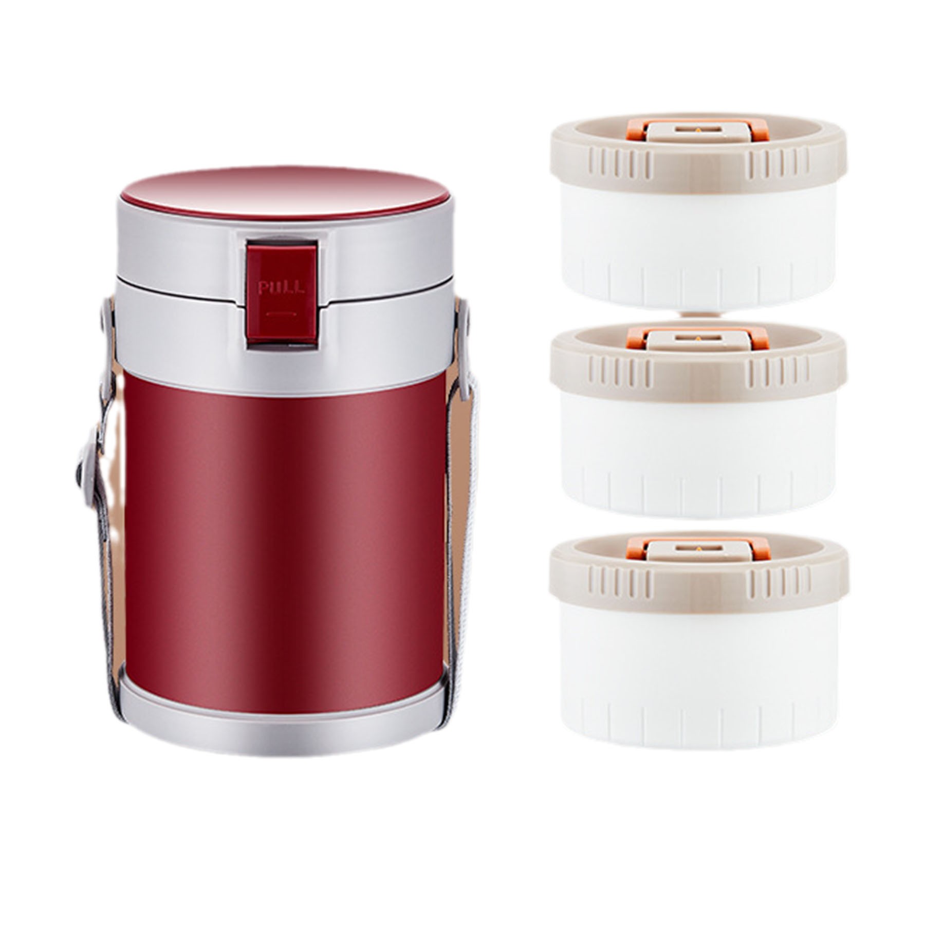 Portable 3 Tier Stainless Steel Insulated Bento Lunch Box 4