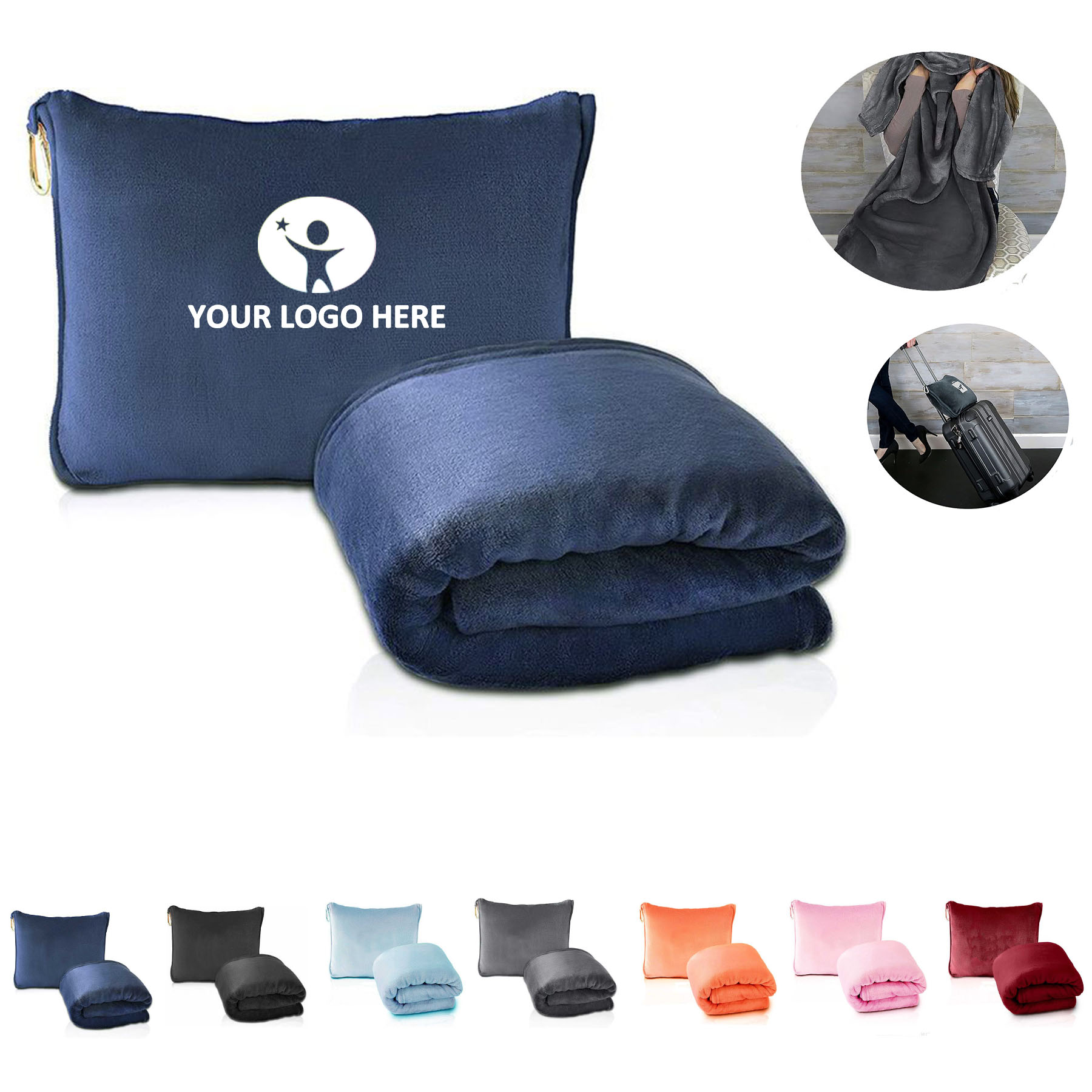 2 In 1 Travel Pillow Blanket 6