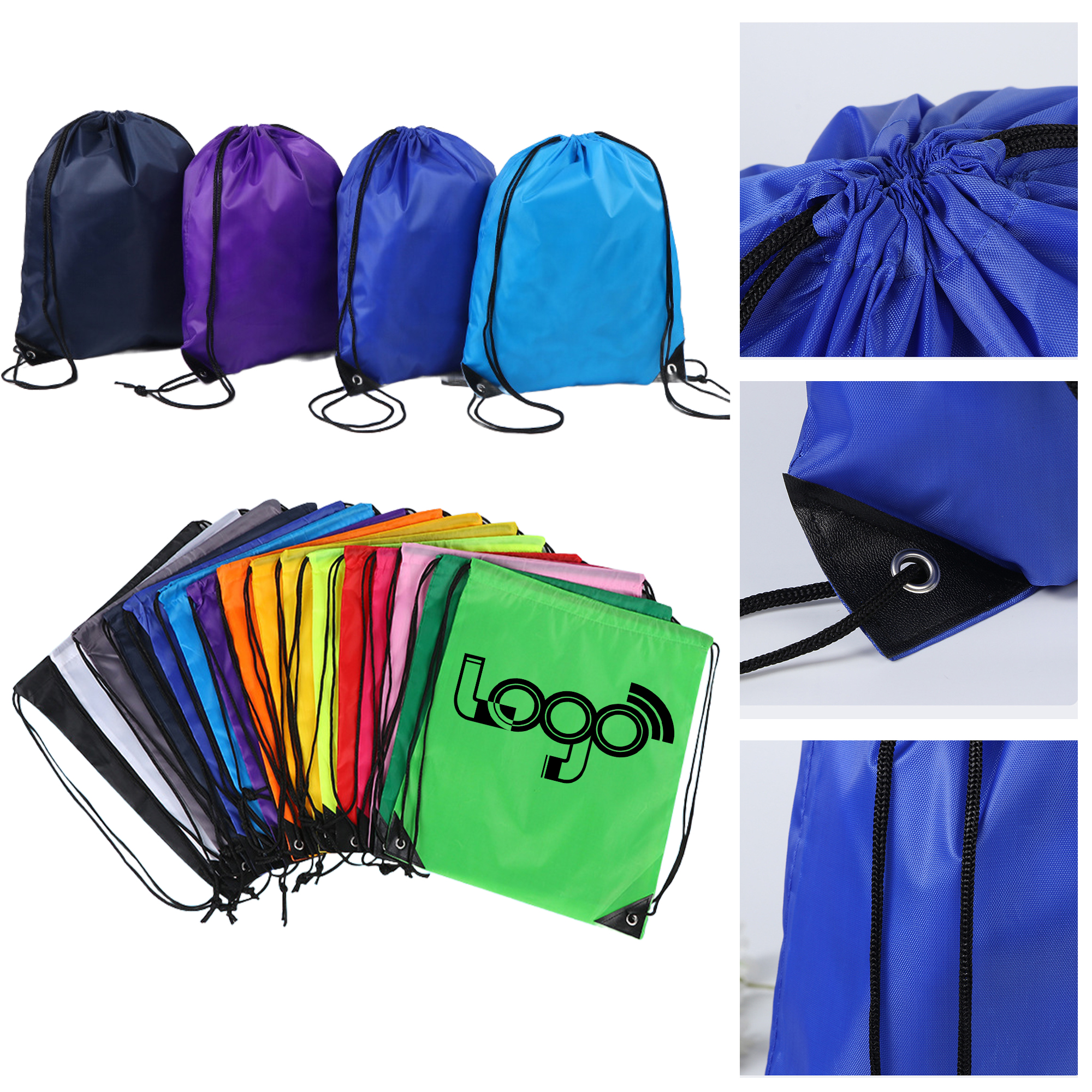 Durable Sports and Travel Drawstring Backpack 9