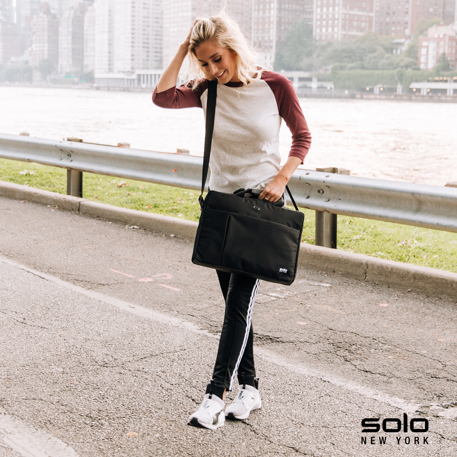 Solo New York Lead Slim Briefcase 12