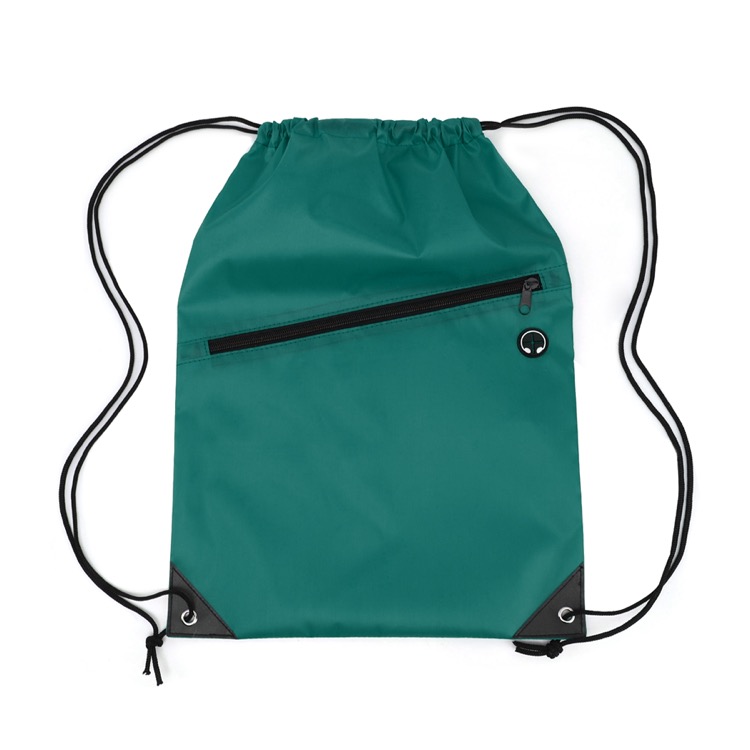 Drawstring Backpack with Front Zipper Pocket 5