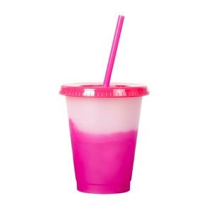 Handy 16oz Plastic Color Changing Cup With Straw 29