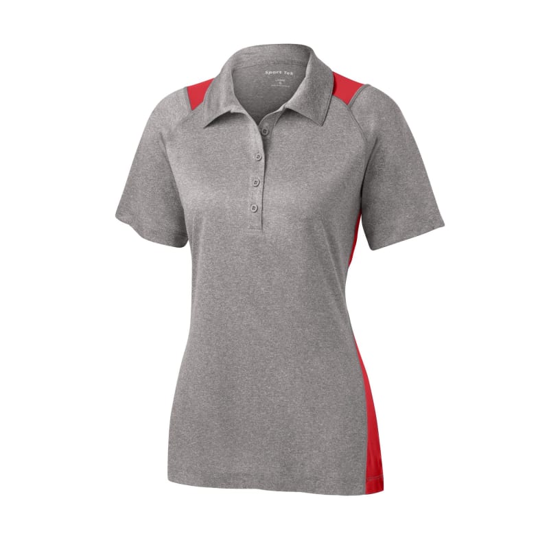 Sport-Tek Women's Heather Colorblock Contender Polo. 43