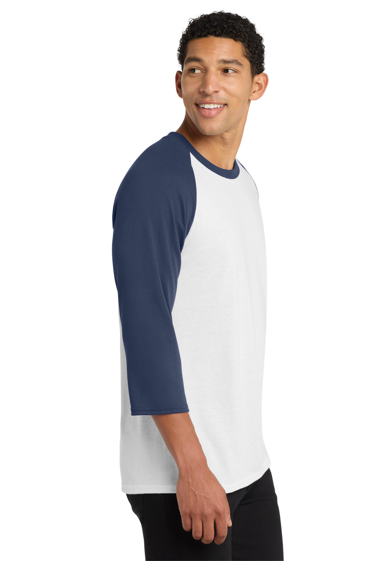 Port & Co Core Blend 3/4-Sleeve Raglan Tee. PC55RS 31