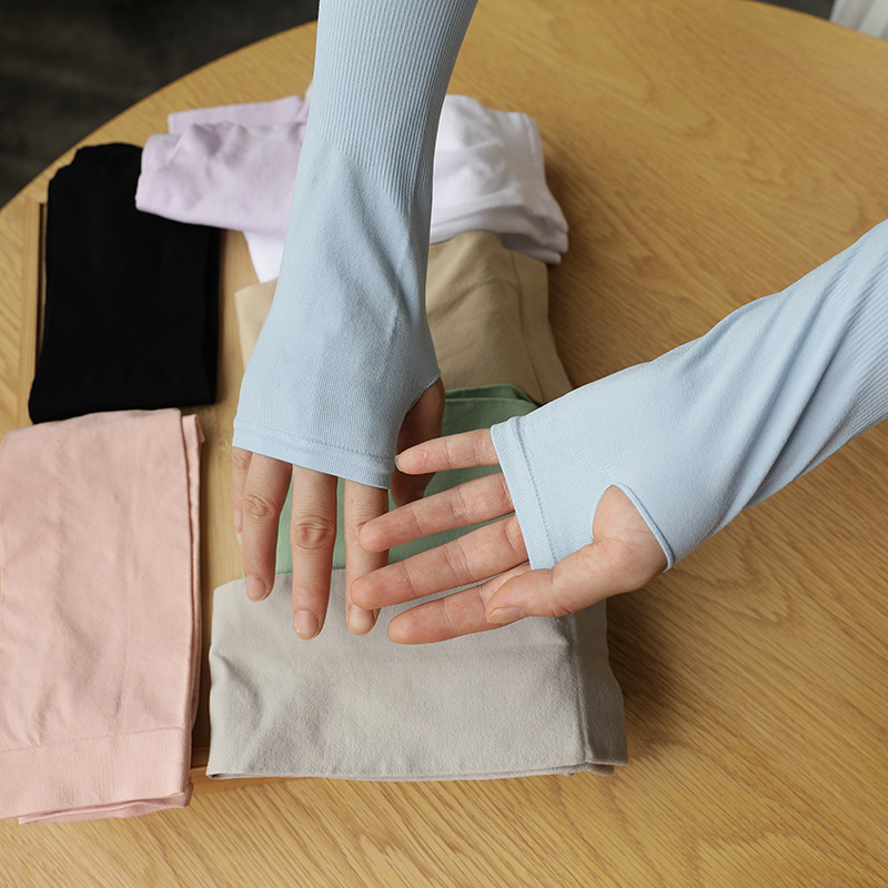 Long Cooling Ice Silk UV Arm Cover Sleeves 4