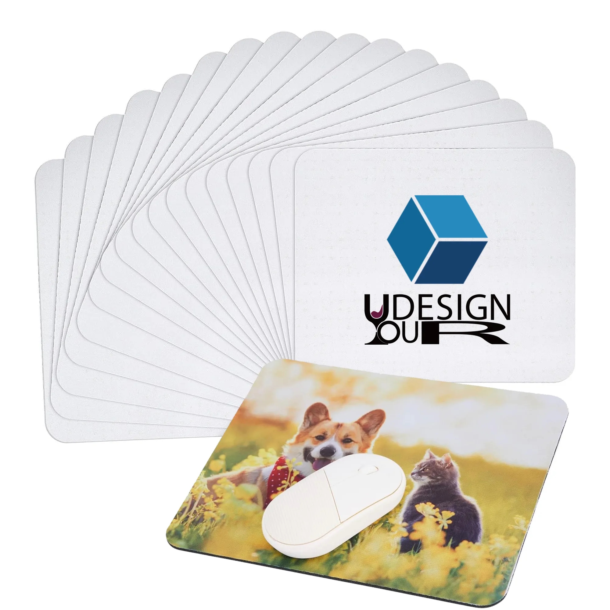 MOQ50Pcs Full Color Rubber Mouse Pad 2