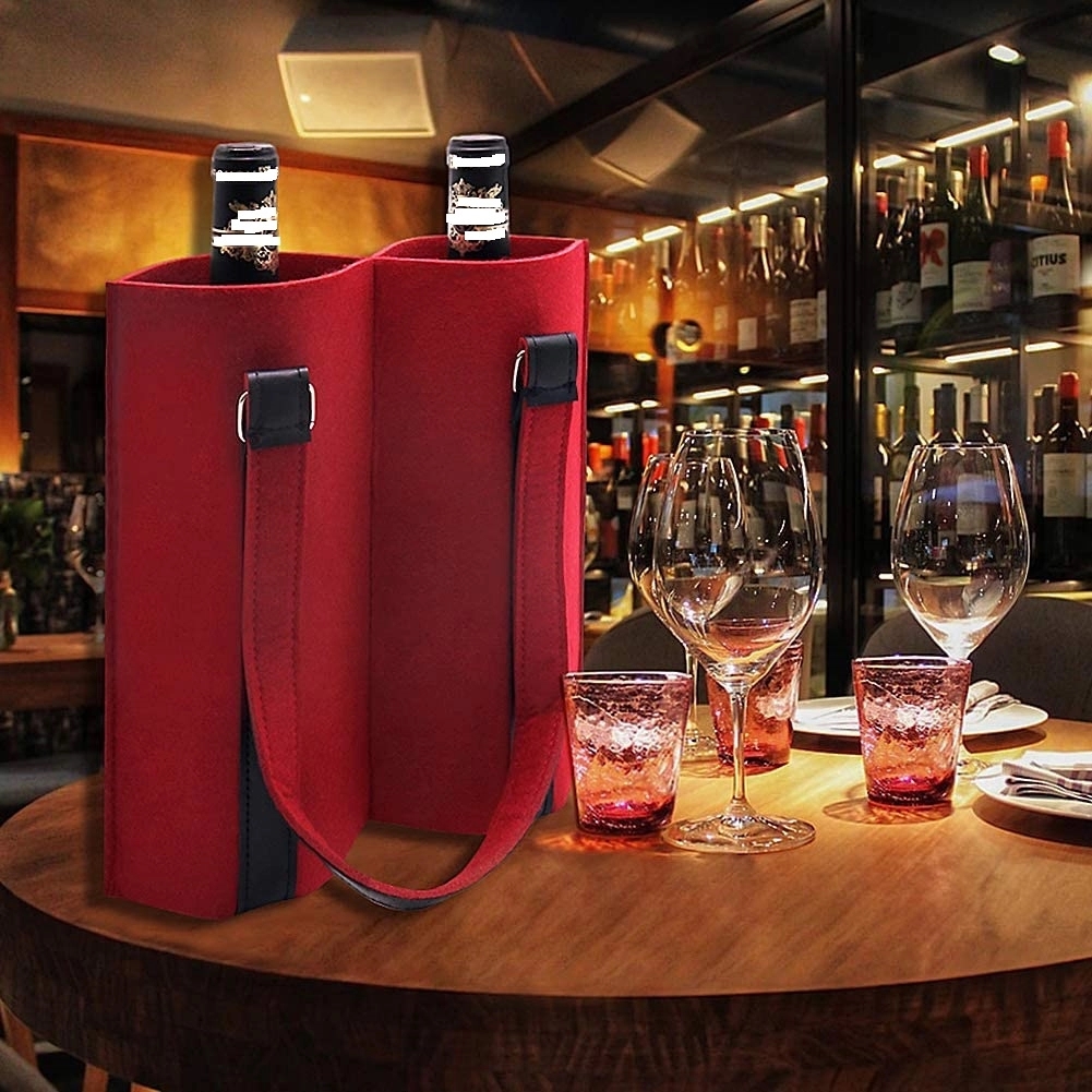 Felt Wine Carrier Tote Bag With Handle 3