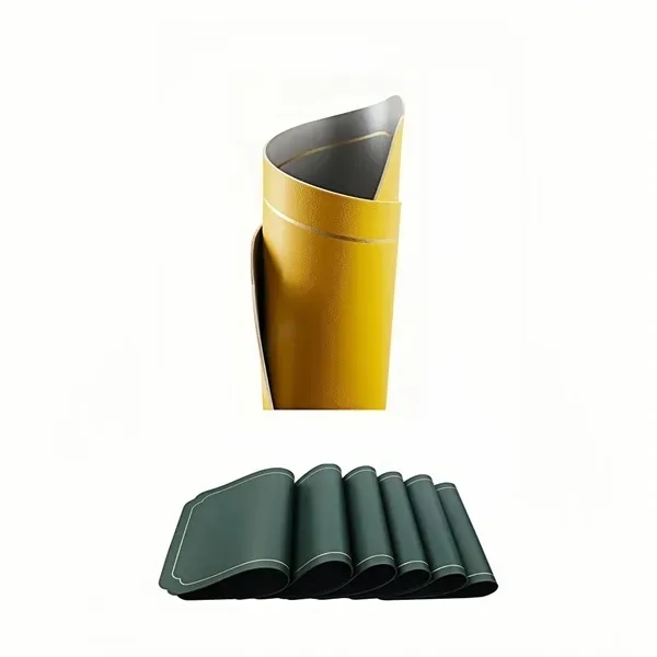 Faux Leather Dining Placemats - Elegant Table Decor Mats 6