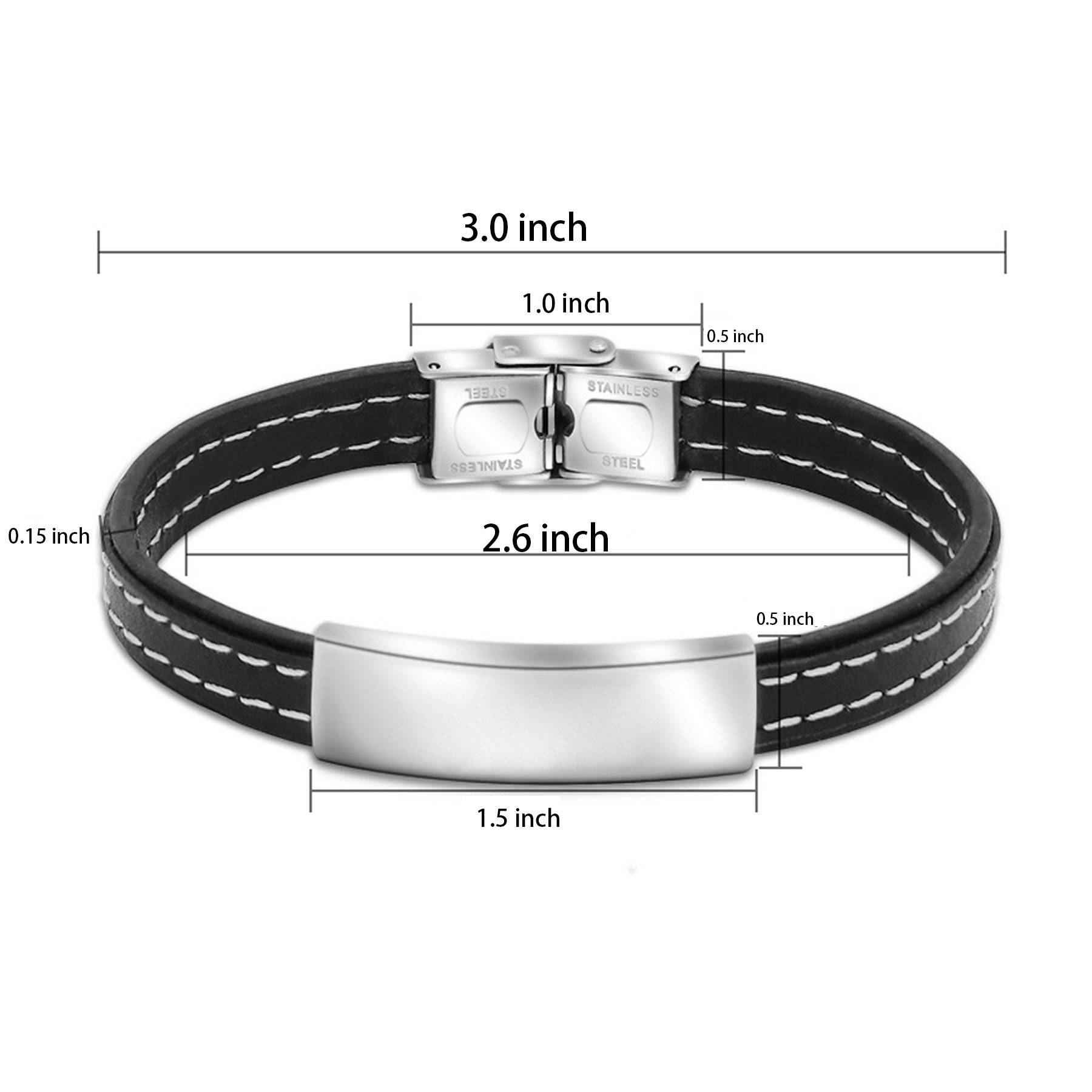 Woven men's leather bracelet 2