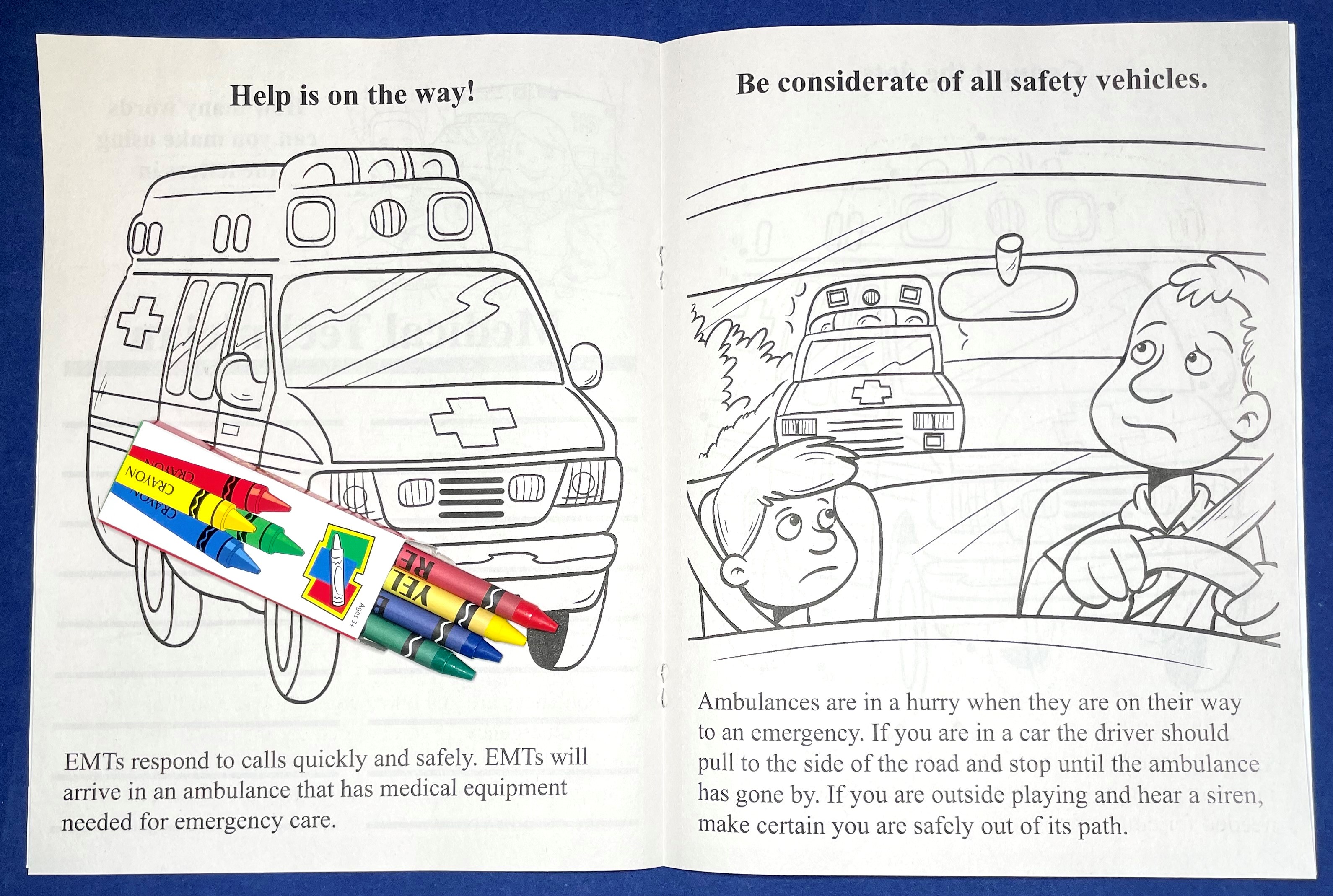 COLORING SET - EMTs Help Save Lives Coloring Book Fun Pack 7