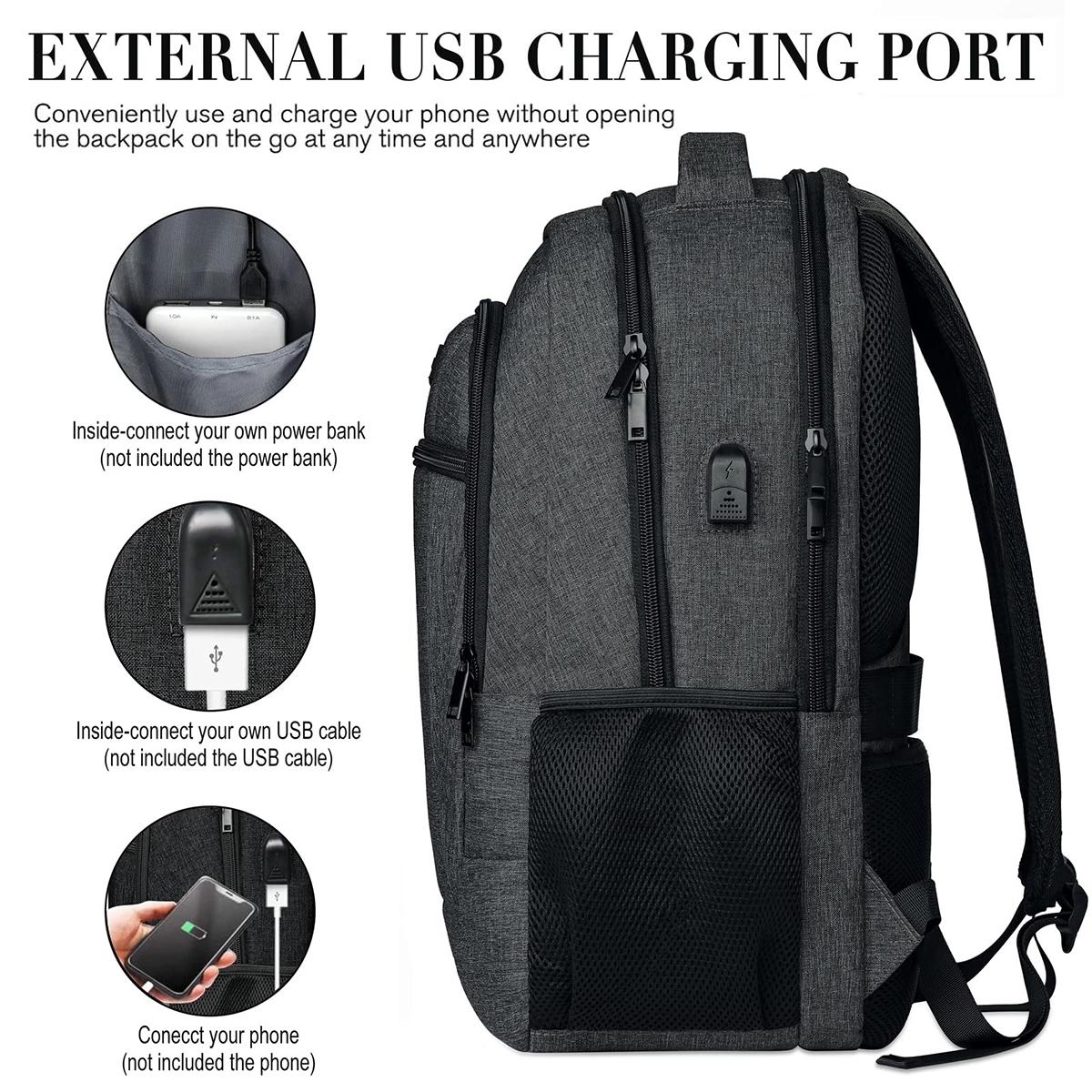 Travel Laptop Backpack With Usb Charging Port 6
