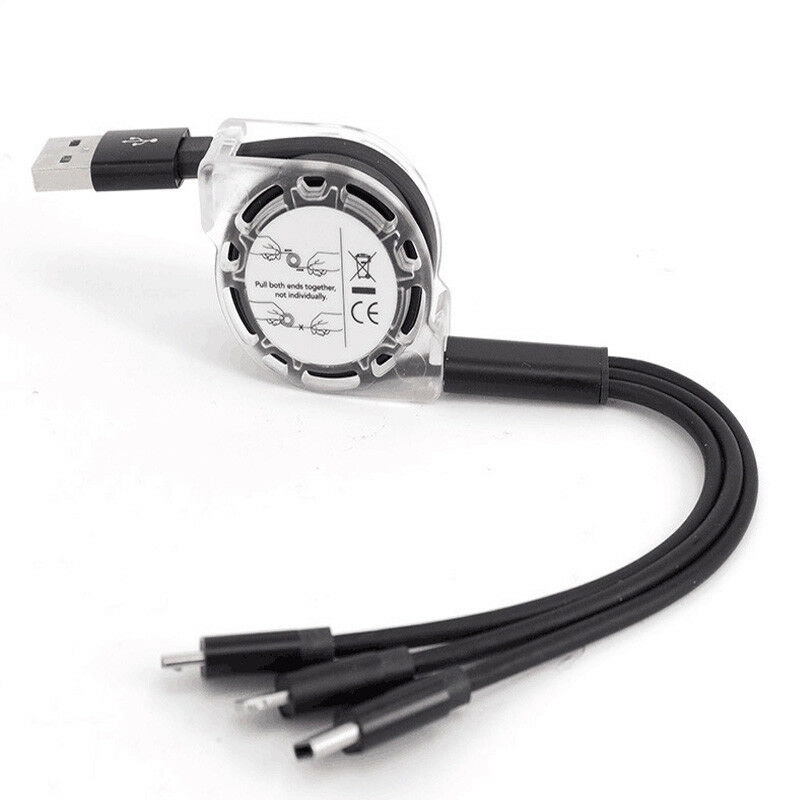 3 in 1 Multi USB Retracrable Charger Cable 2