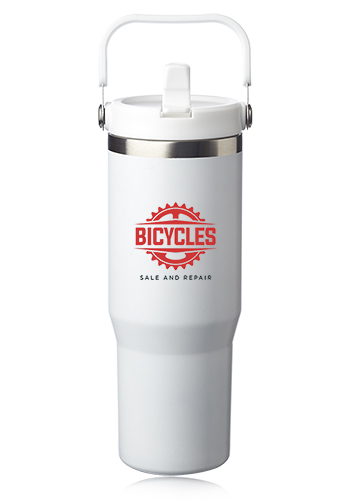 30 oz. Bronx Stainless Travel Mug with Carrying Handle 16