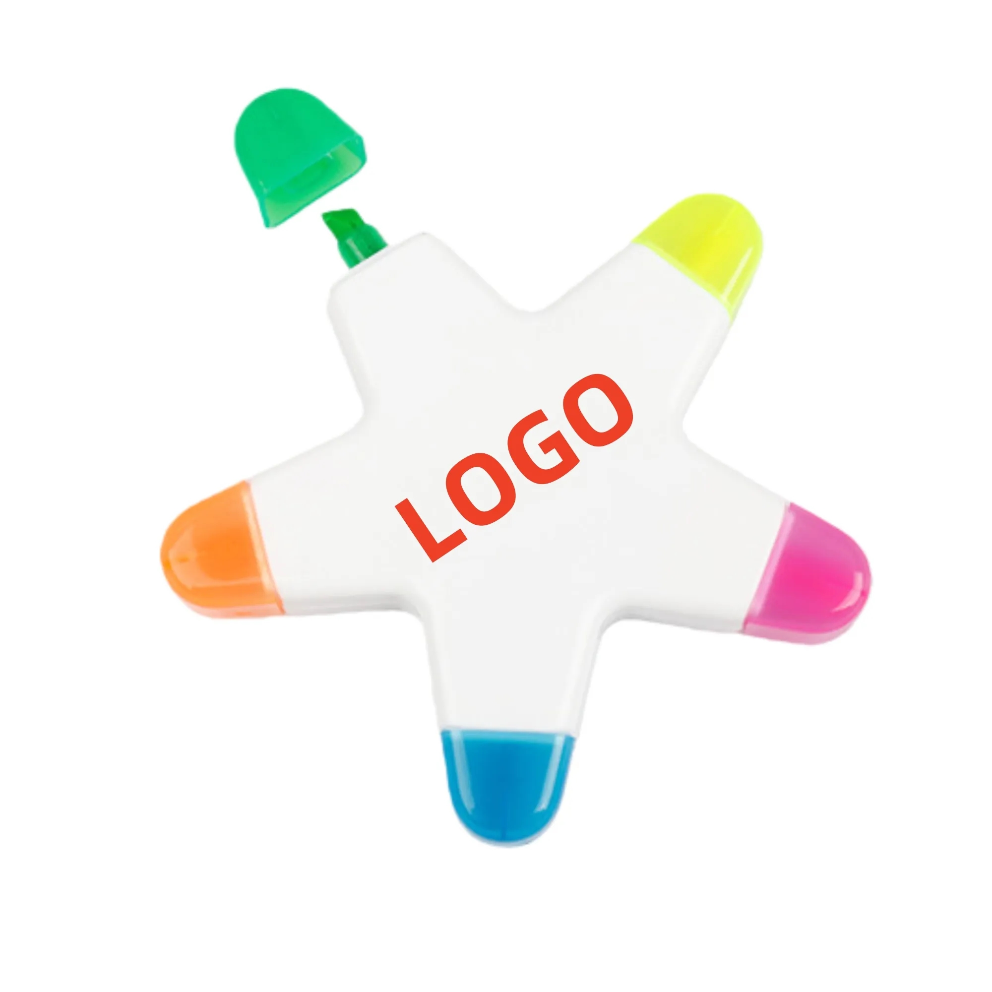 Star Shaped Highlighter 5 Colors Maker Multi-Color Pens