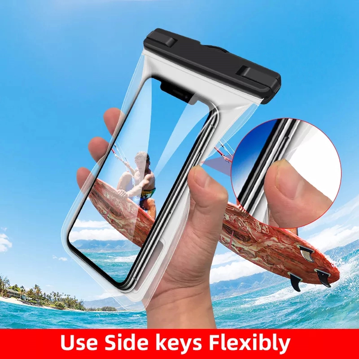 Floating Waterproof Phone Pouch With Lanyard 2