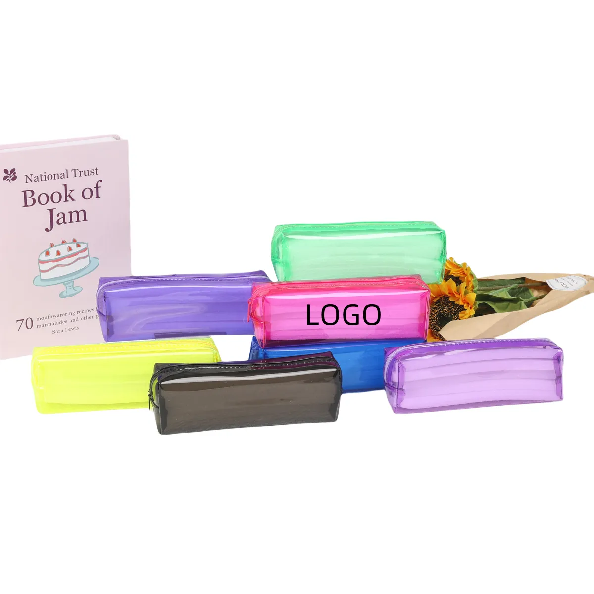 Large Capacity PVC Transparent Zipper Pencil Case 2