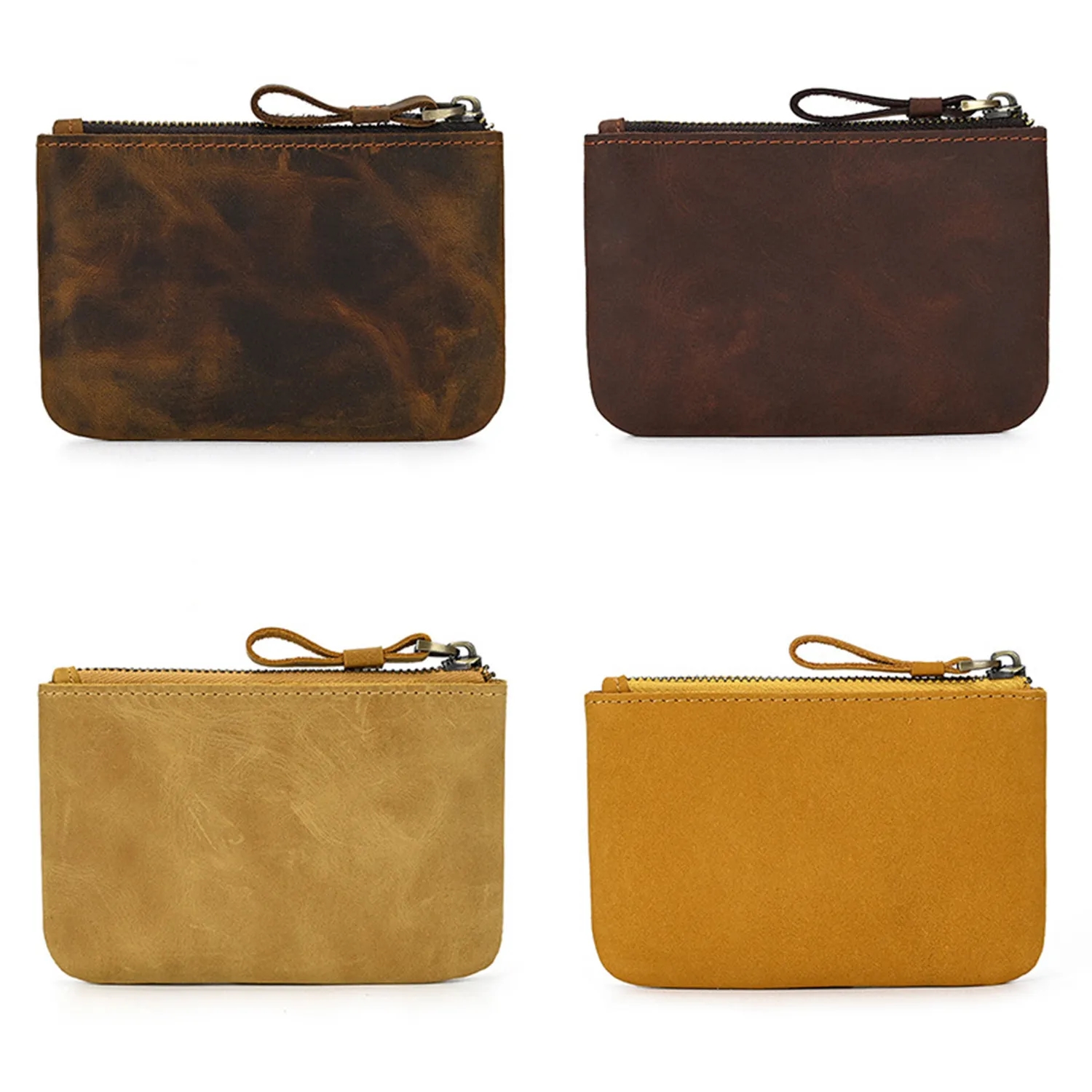 Genuine Leather Zippered Wallet 8