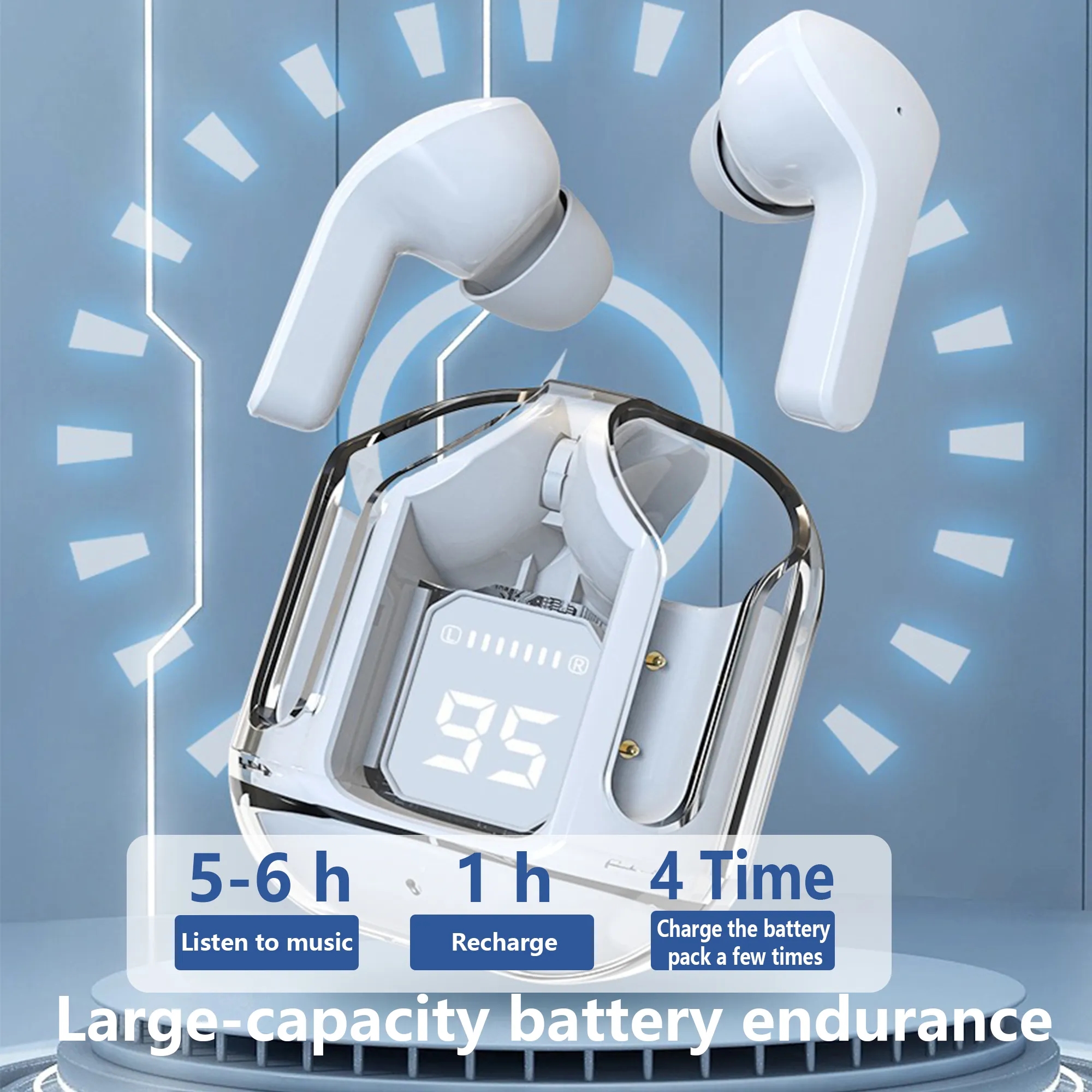 Noise Cancelling Wireless Earbuds With Battery Indicator 6