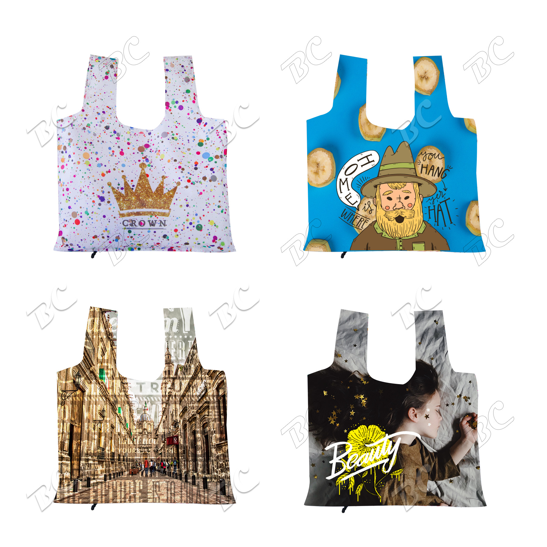 Reuseable 19"x24" Foldable Shopper Tote Bag 1