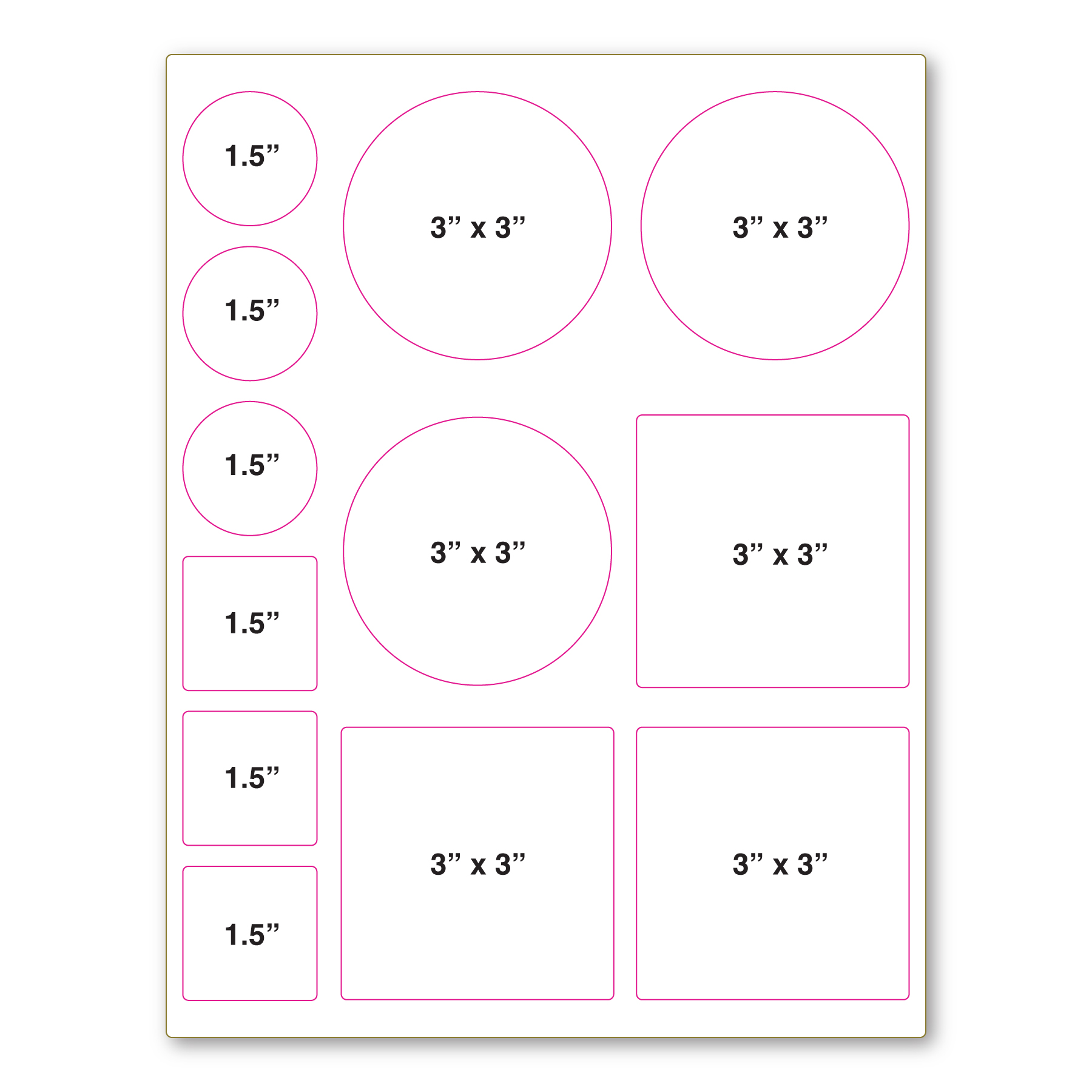 Adhesive Decal Sticker Sheet 8.5" x 11" - 3.4 Mil 5