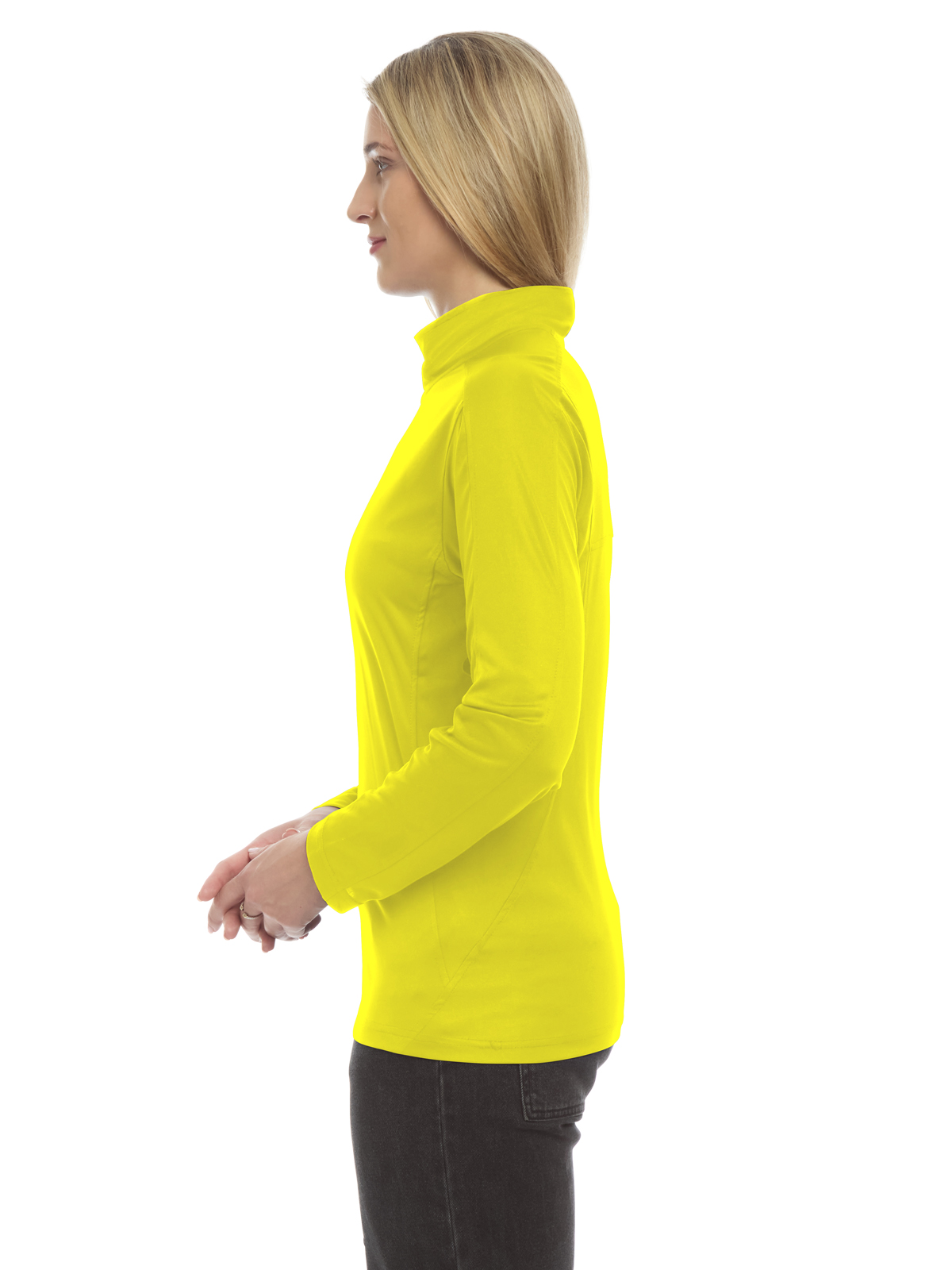 Blue Generation - Women's Pocketless Wicking Long Sleeve Zip Pullover 17