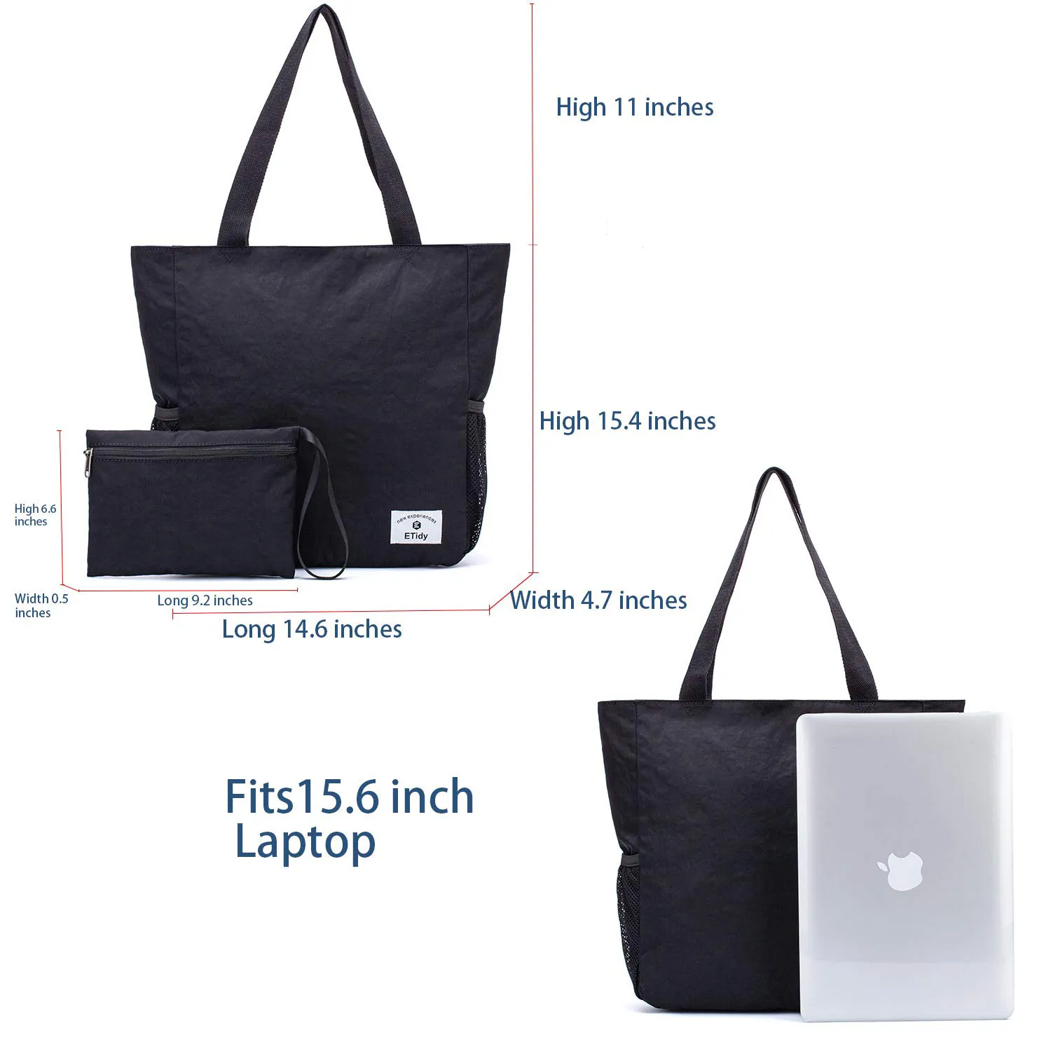 Large Capacity Foldable Tote Bag, custom tote bag with logo imprint 4