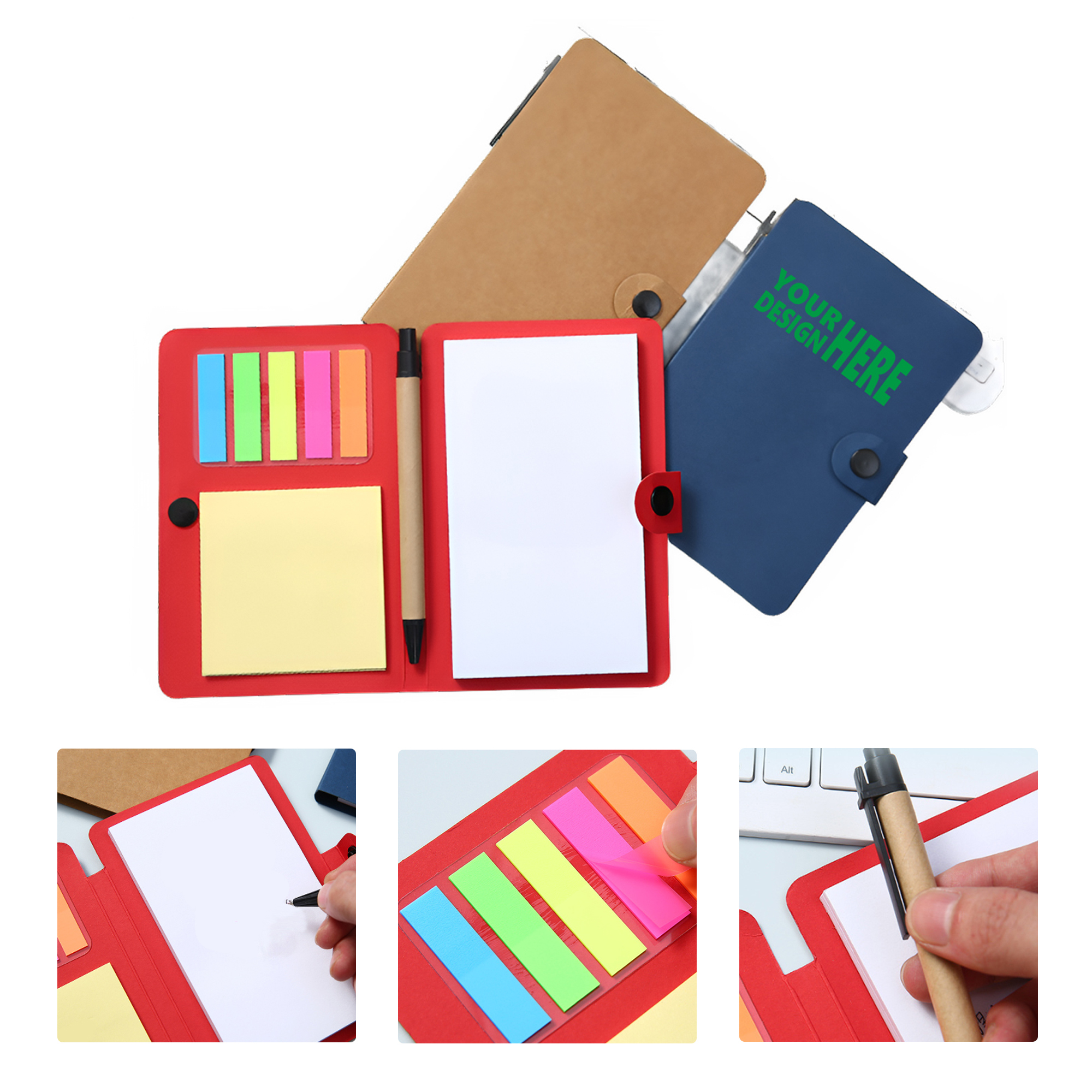 MOQ50 Custom Sticky Note and Notebook Set for Office 2