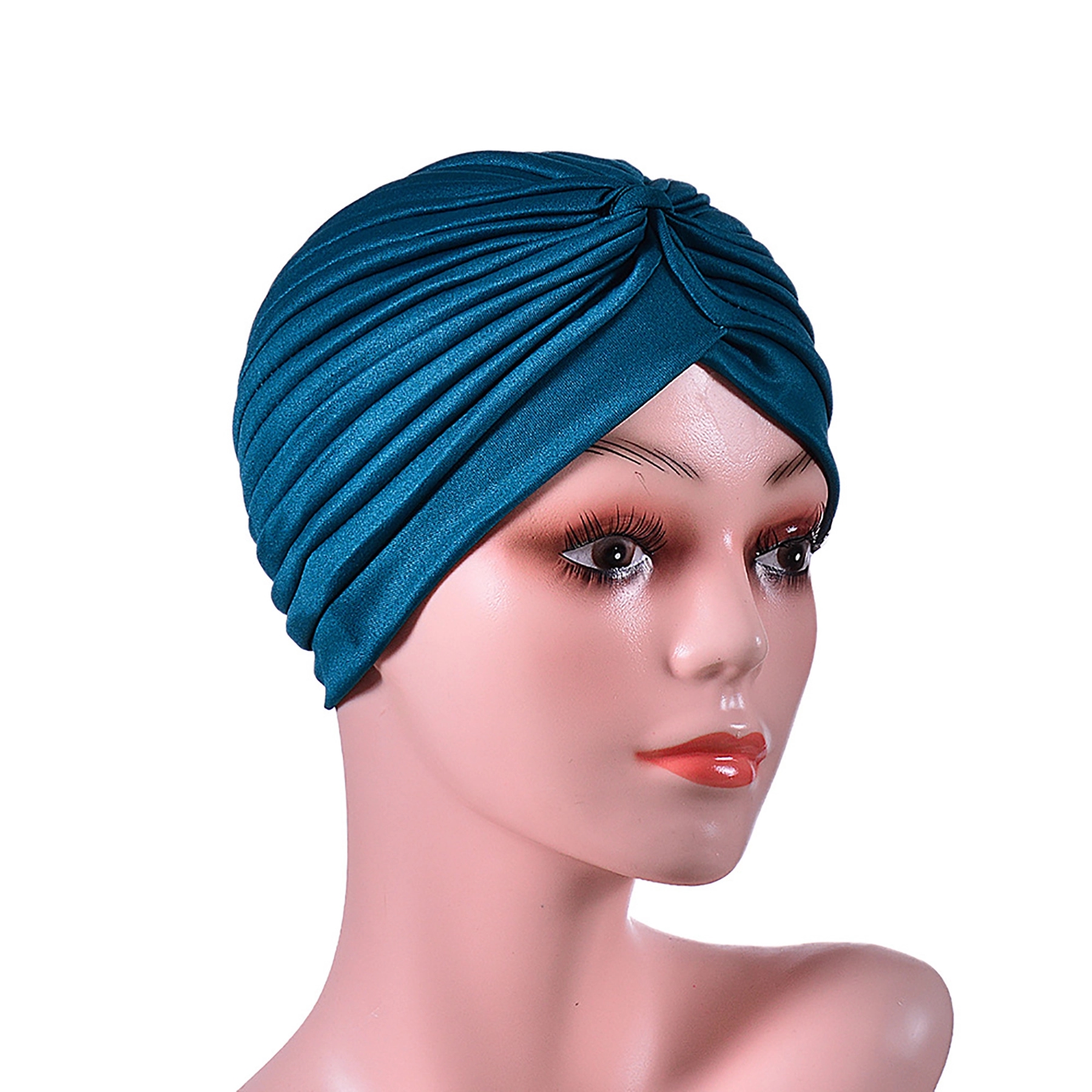 Stretch Turban Head Wrap Polyester Cap India 7