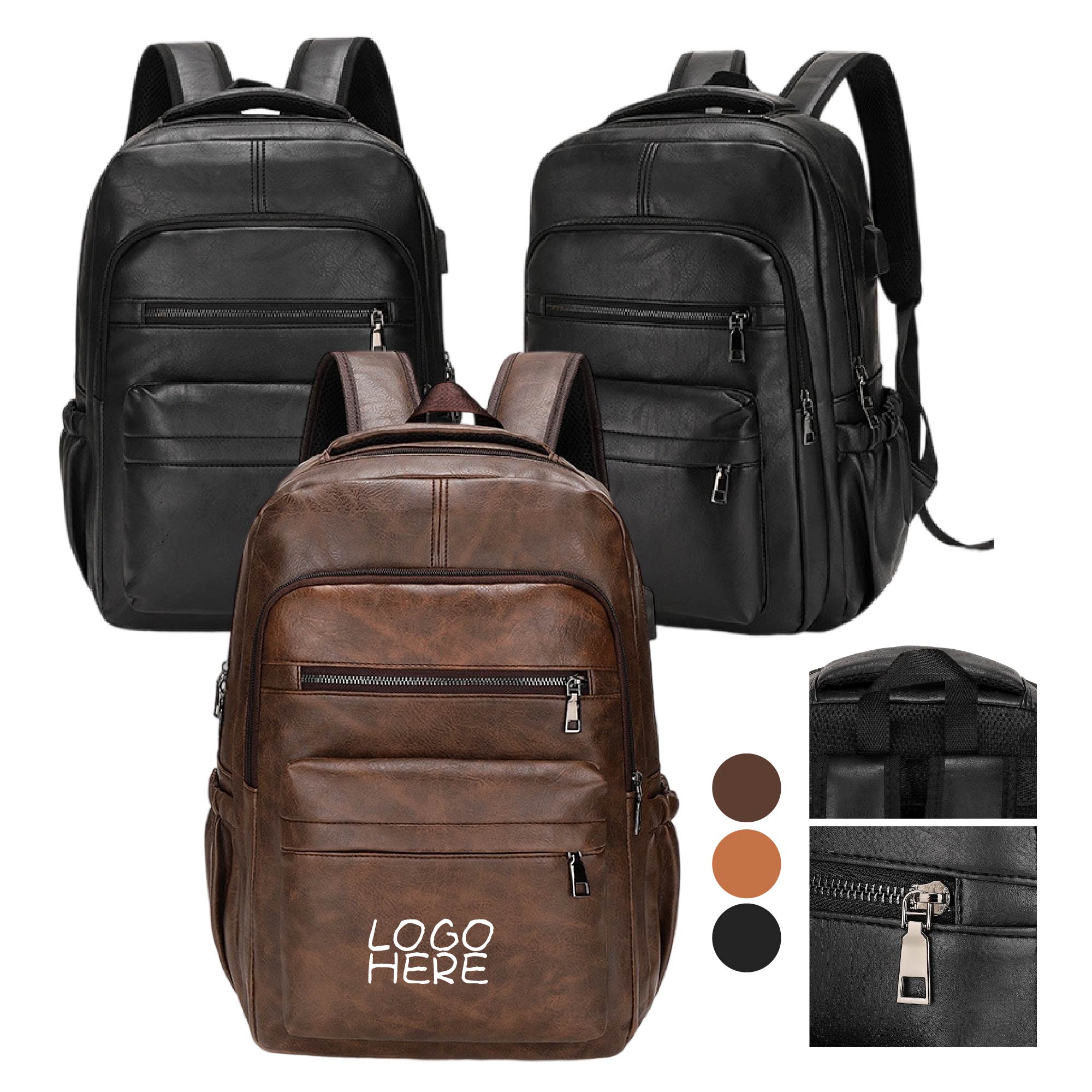 Vintage Leather Backpack 2