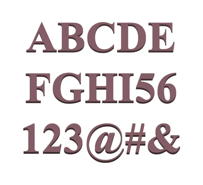 Painted MDF Letters and Numbers 4