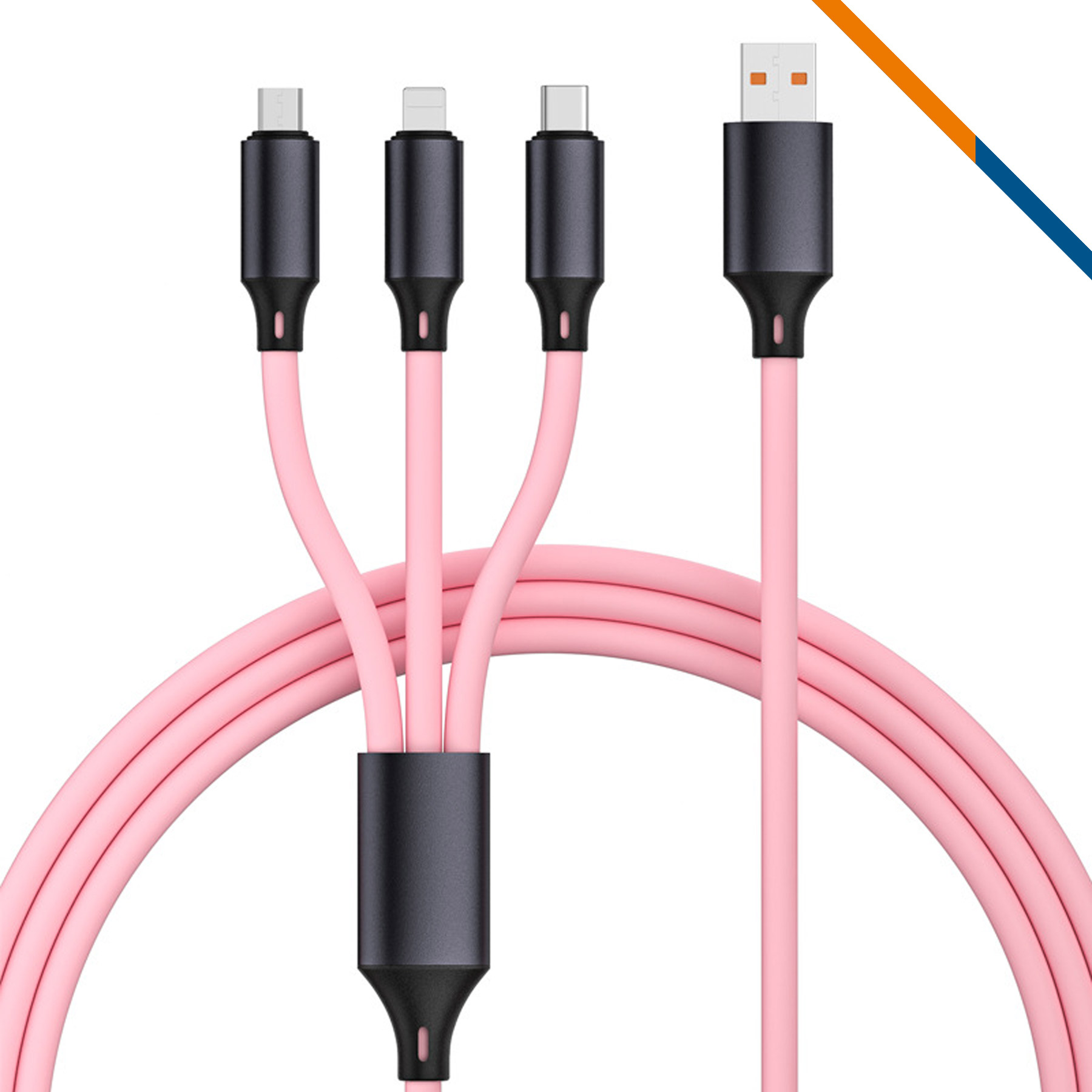 Pasor 3in1 Fast Charging Data Transfer Cable 7