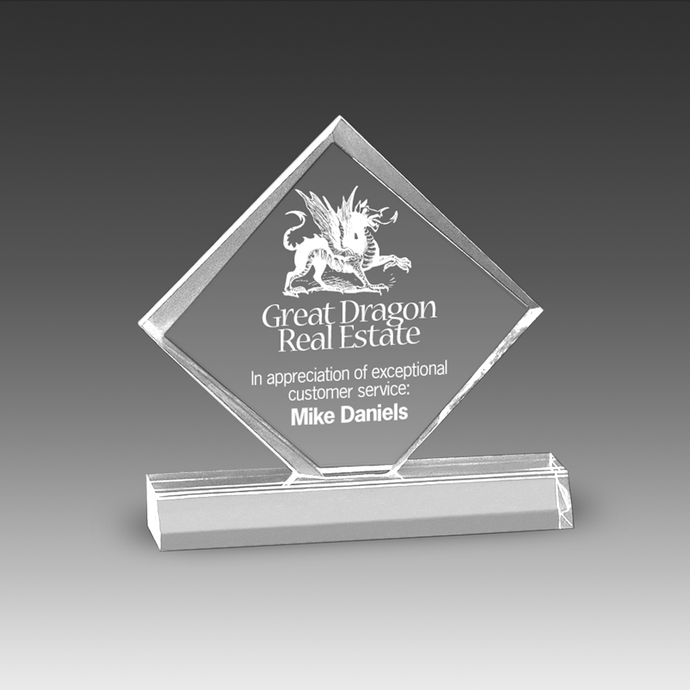Corporate Diamond Jewel Bevel Award (6"x7") 1
