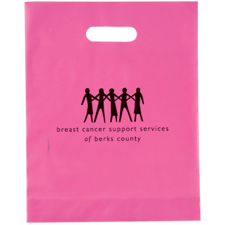 Non Reinforced HDPE Frosted Die Cut Bag - Awareness Bags 1