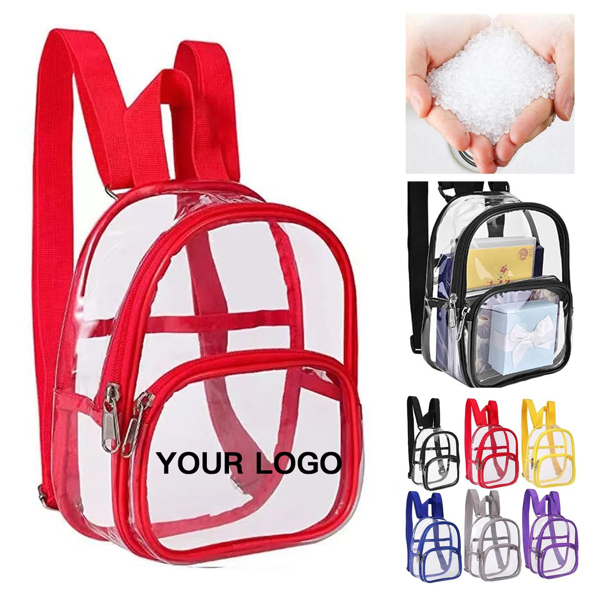 Transparent Mini Backpack with Adjustable Straps 7