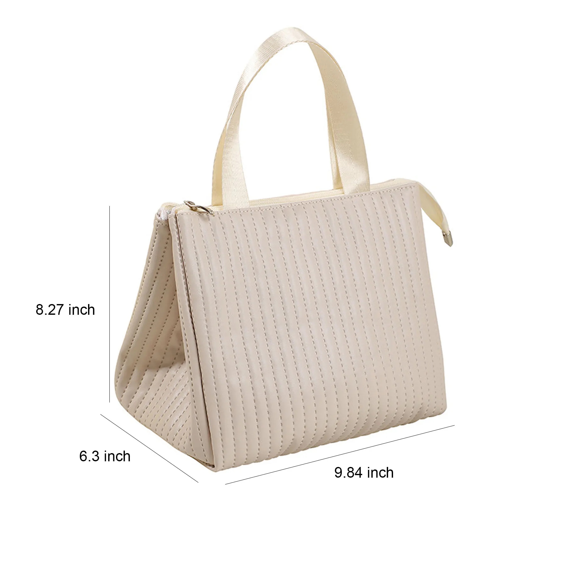Leather Handheld Insulated Lunch Bag 1