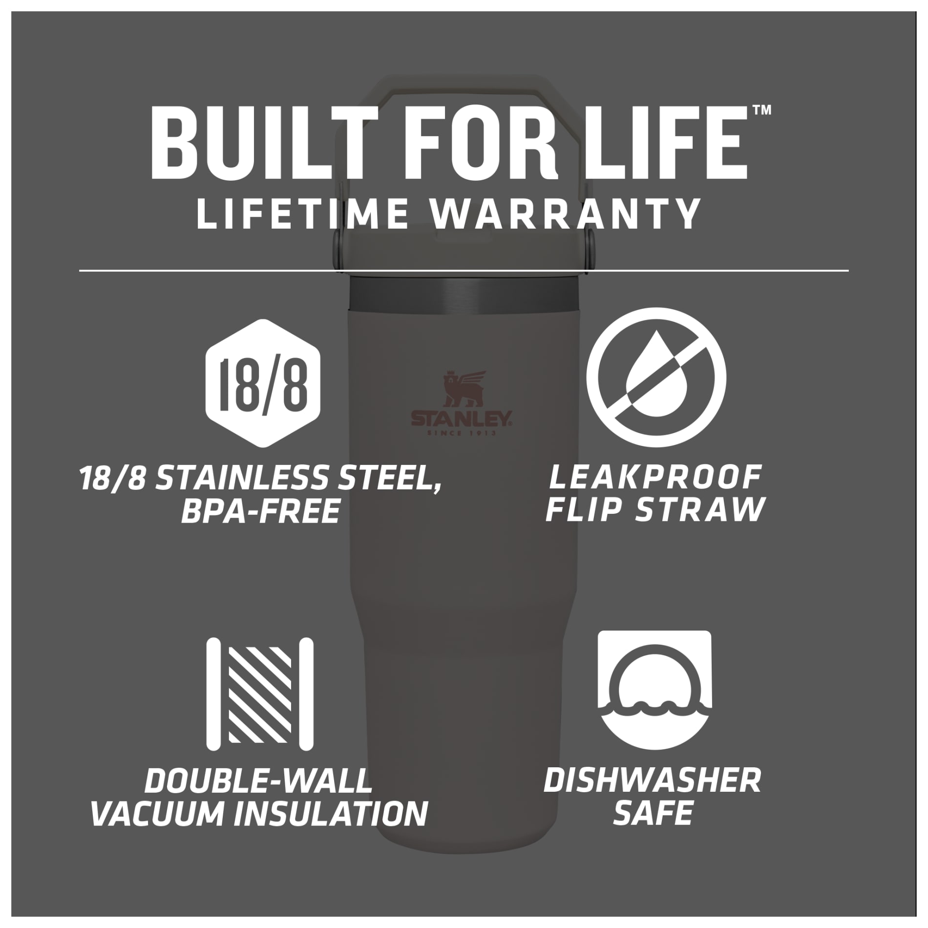 IceFlow Flip Straw Tumbler 30oz