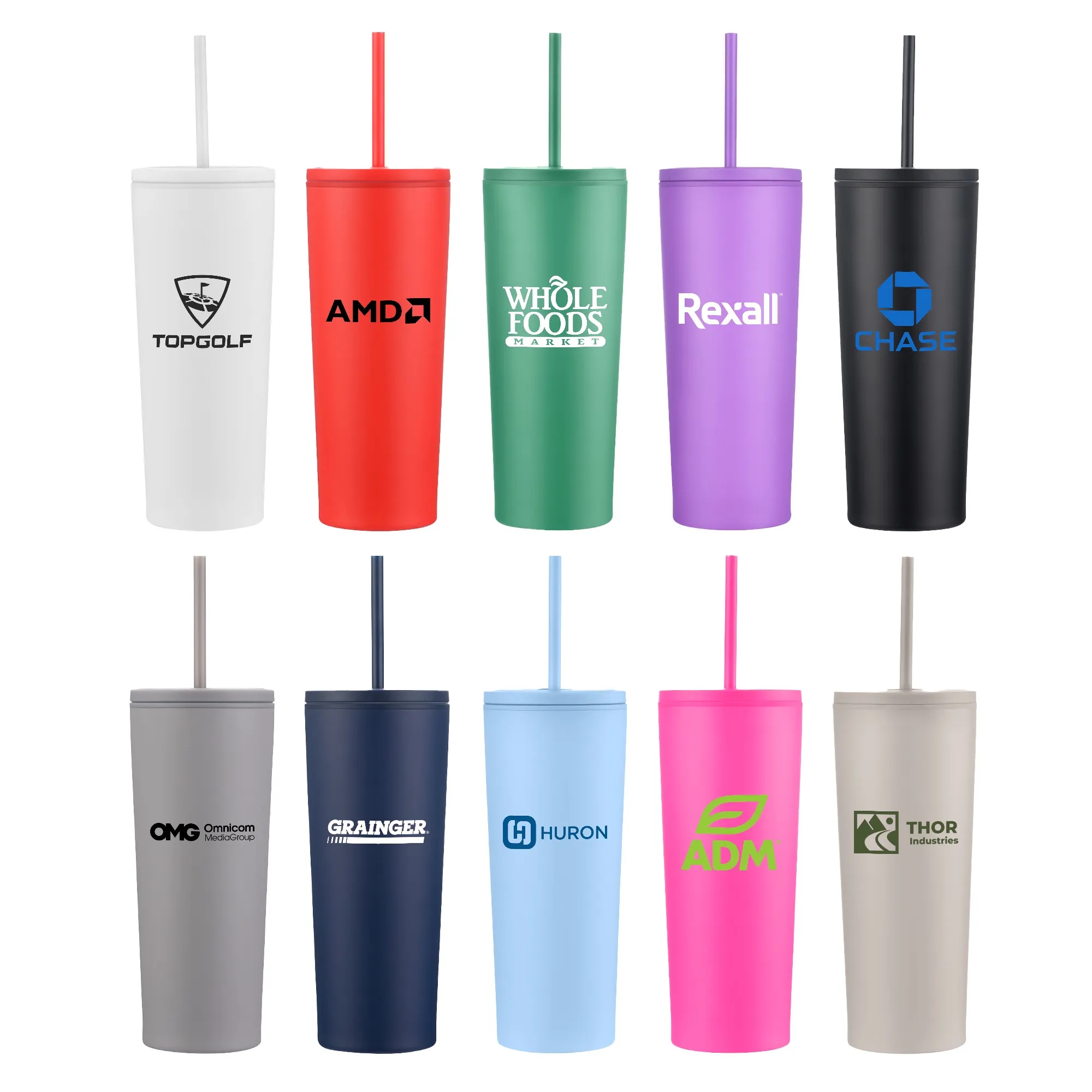 24oz. Double Wall SS / PP Mug with Straw 13