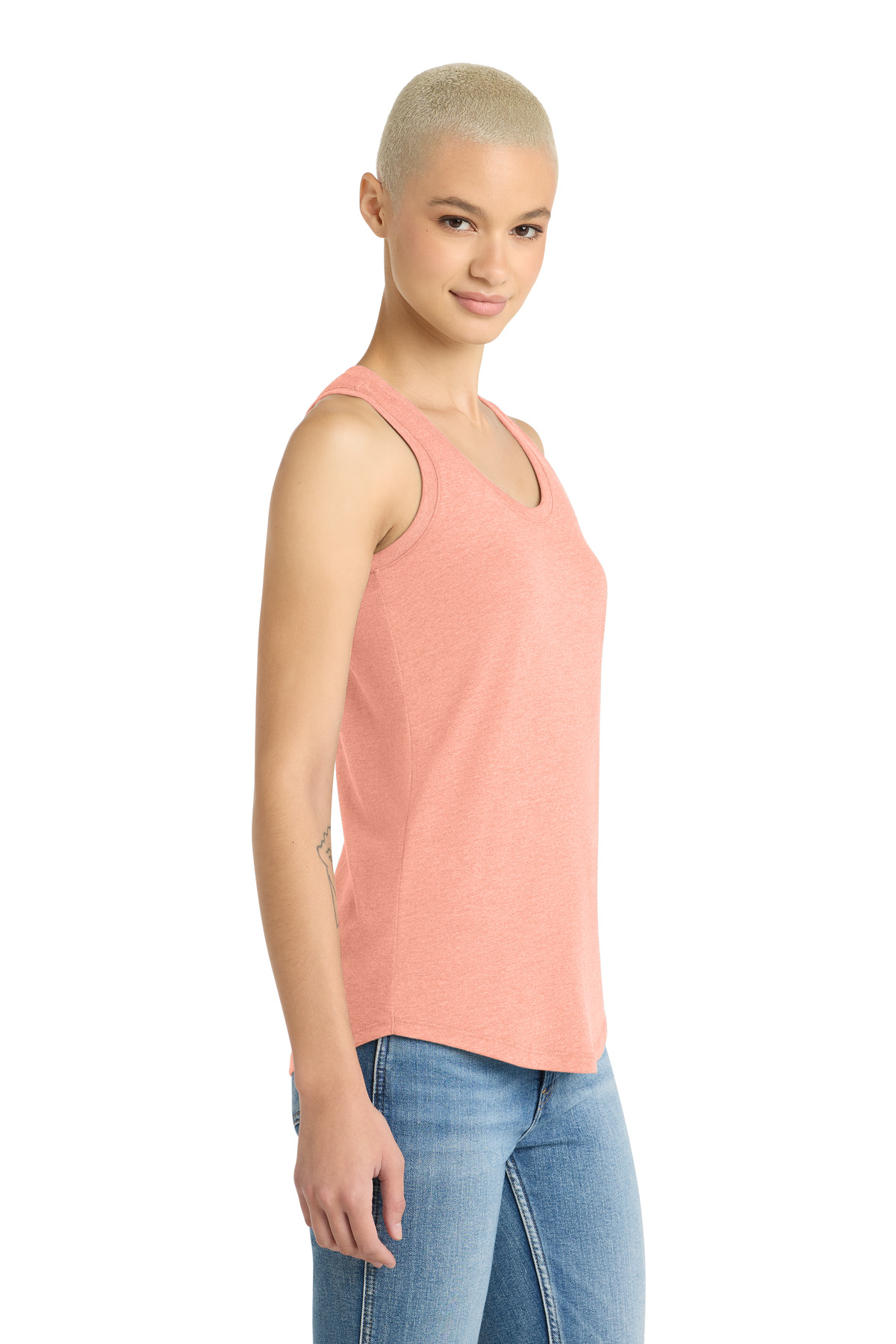 District Women's Perfect Tri Racerback Tank. DM138L 7