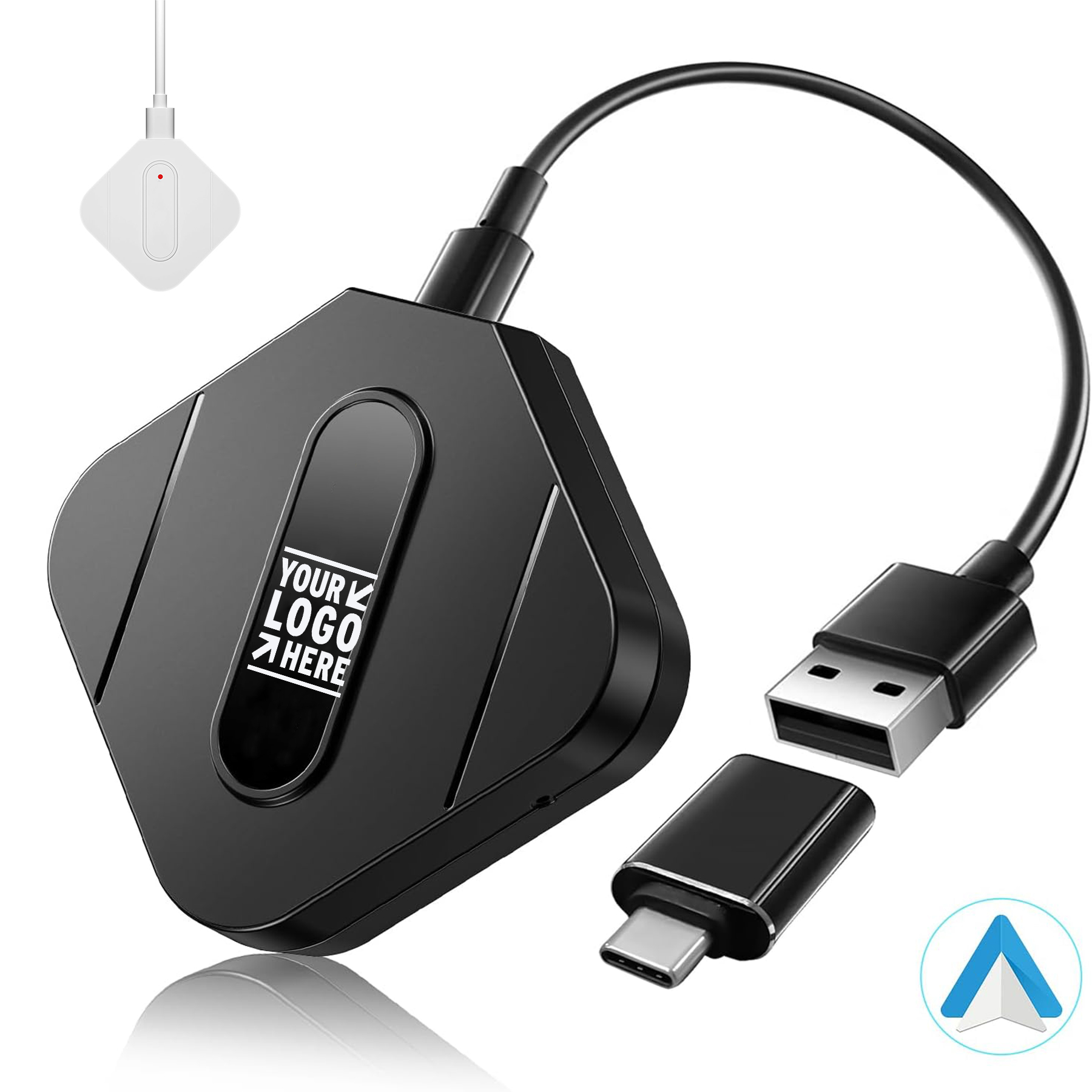 Mini Android Auto Dongle Lag-Free Convert Wired Wireless 5GHz WiFi Bluetooth Seamlessly Adapter 2