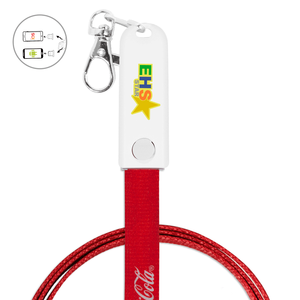 Wildrose Lanyard, 3 in1 Charging Cable with USB Tip 8