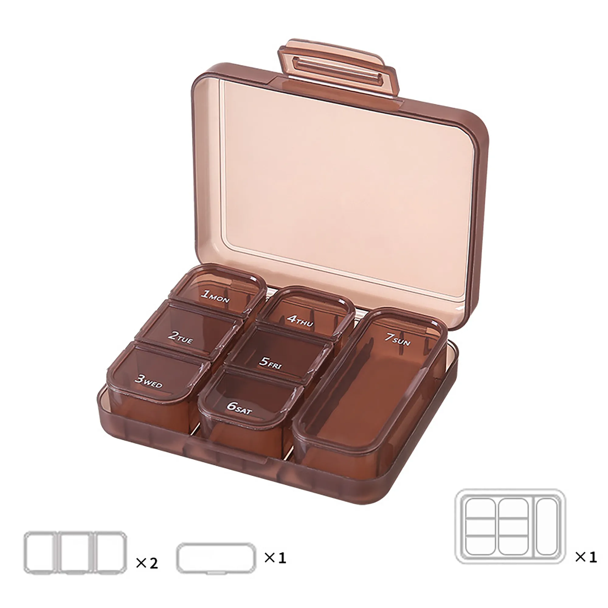 Fashionable Transparent Pill Box 1