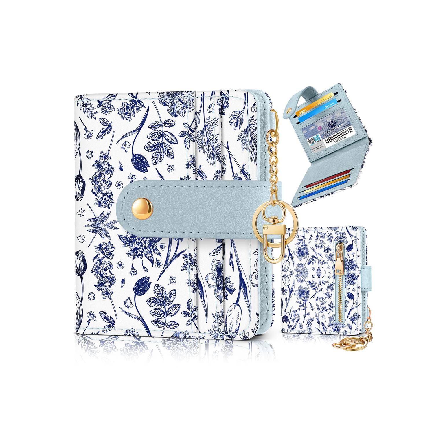 Women Portable Durable Thin Cute RFID Leather Wallet 1
