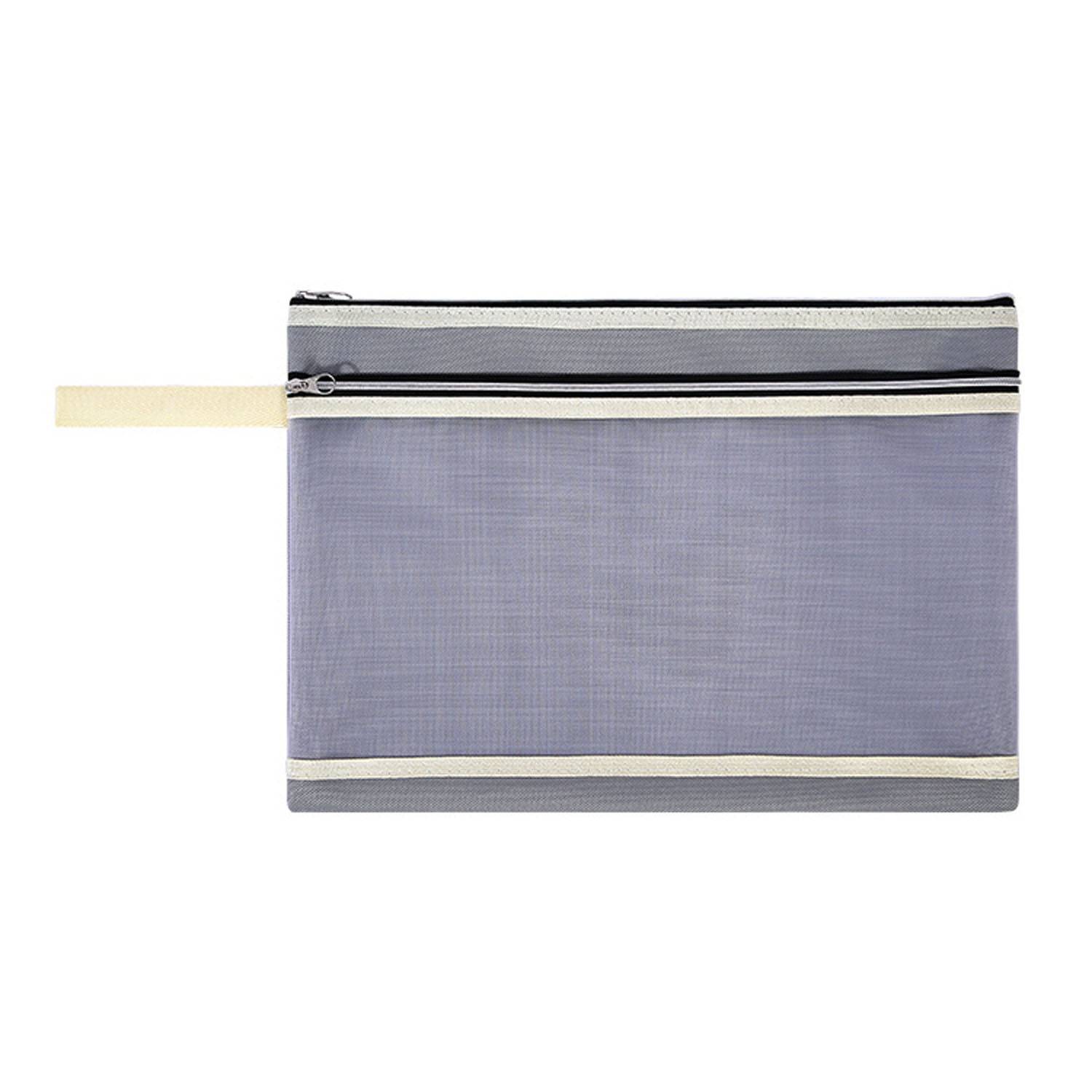 Letter Size Zipper Nylon Mesh File Pouch 2